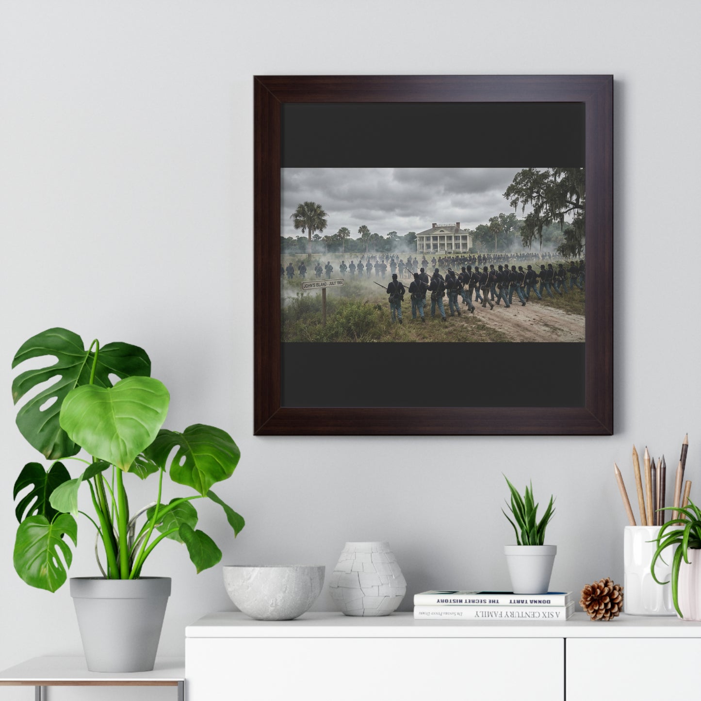 Framed Horizontal Poster — 26th UCS advancing on Johns Creek
