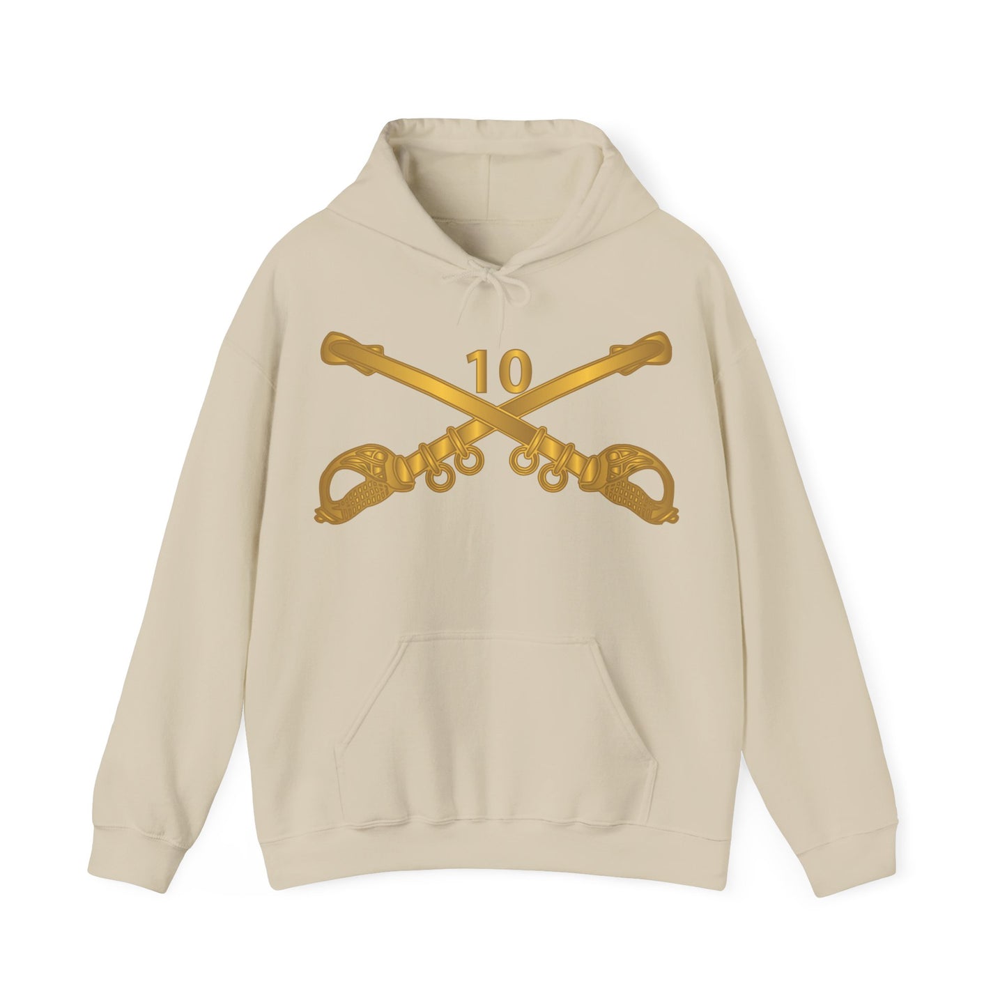 Unisex Heavy Blend Hooded Sweatshirt - Army - 10th Cavalry Branch wo Txt