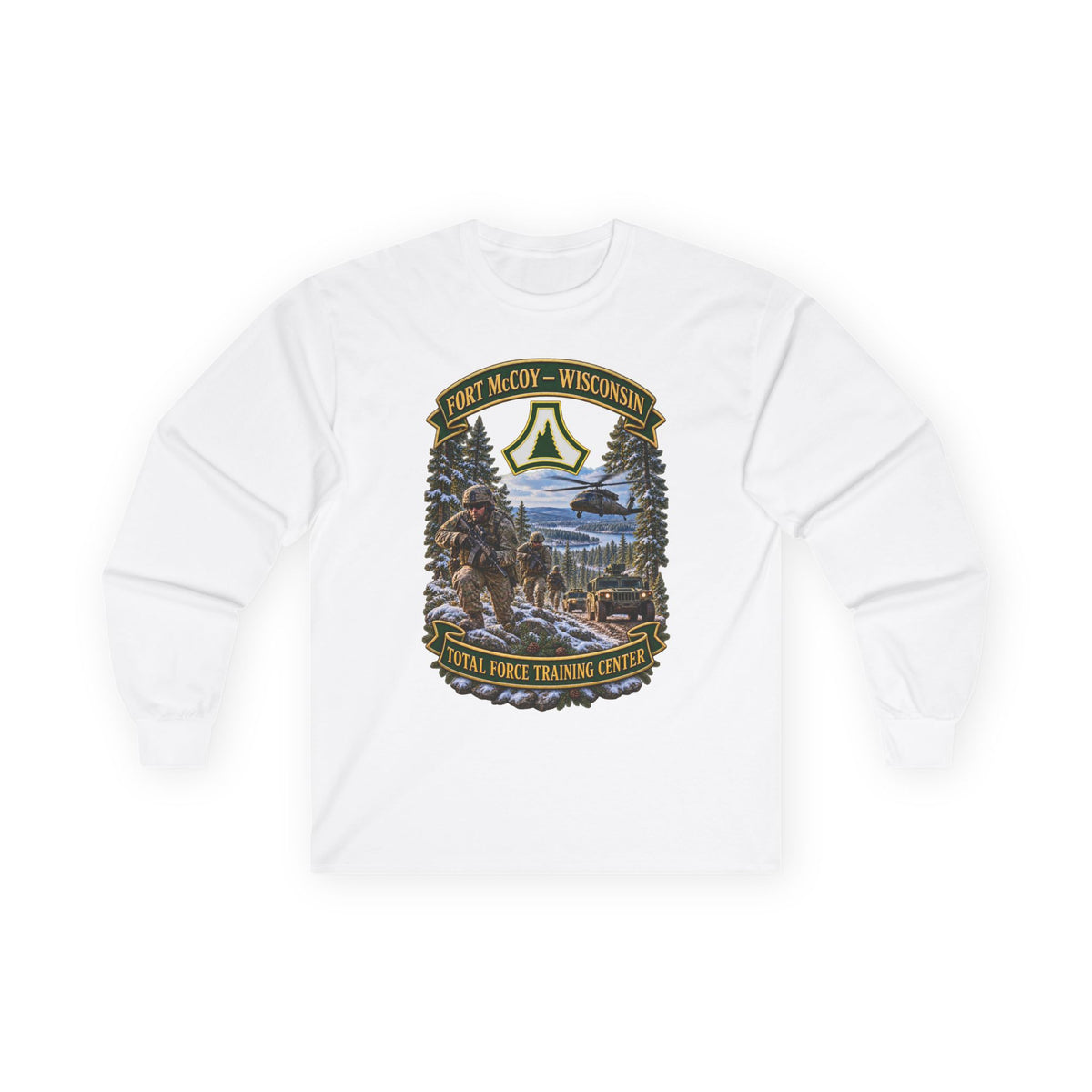 Unisex Ultra Cotton Long Sleeve Tee - Fort McCoy, Wisconsin - DUI - Total Force Training Center - 3D - Enhanced