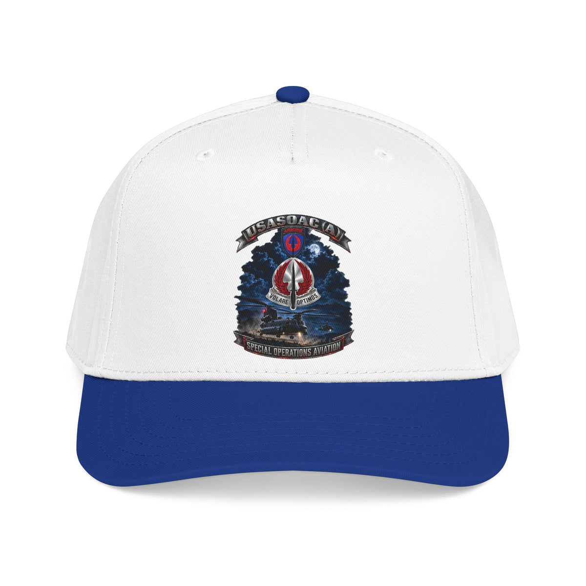 Mid Profile Baseball Cap - USA Special Operations Aviation Command (Airborne) - SSI, DUI with Scene - 3D - Enhanced