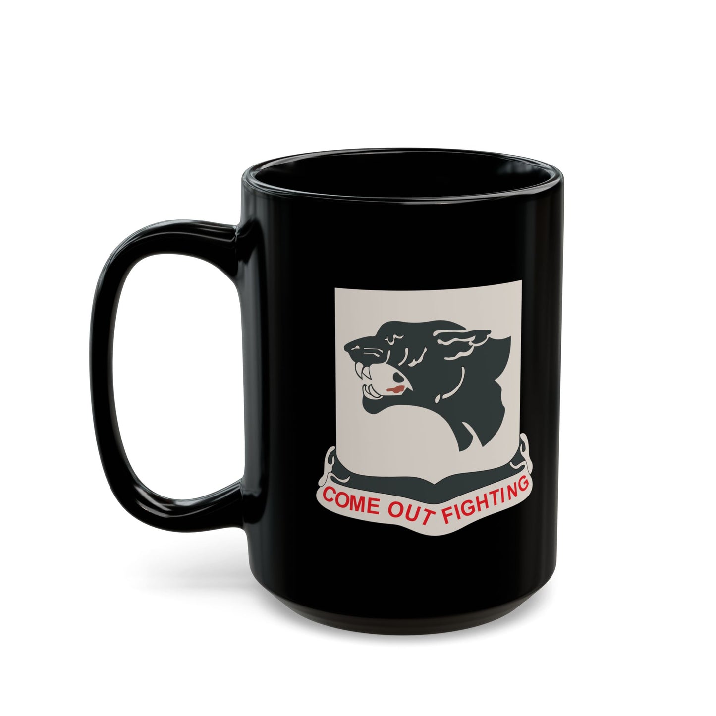 Black Mug 15oz - Army - 761st Tank Battalion - Black Panthers wo Txt