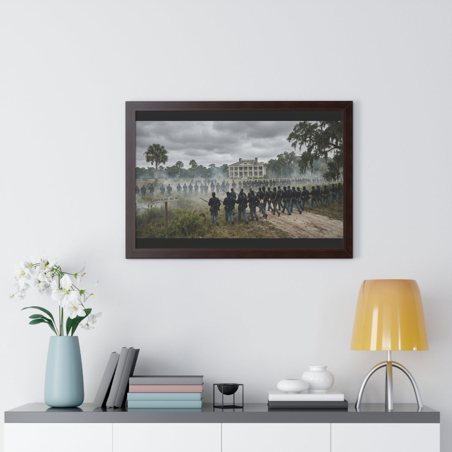 Framed Horizontal Poster — 26th UCS advancing on Johns Creek