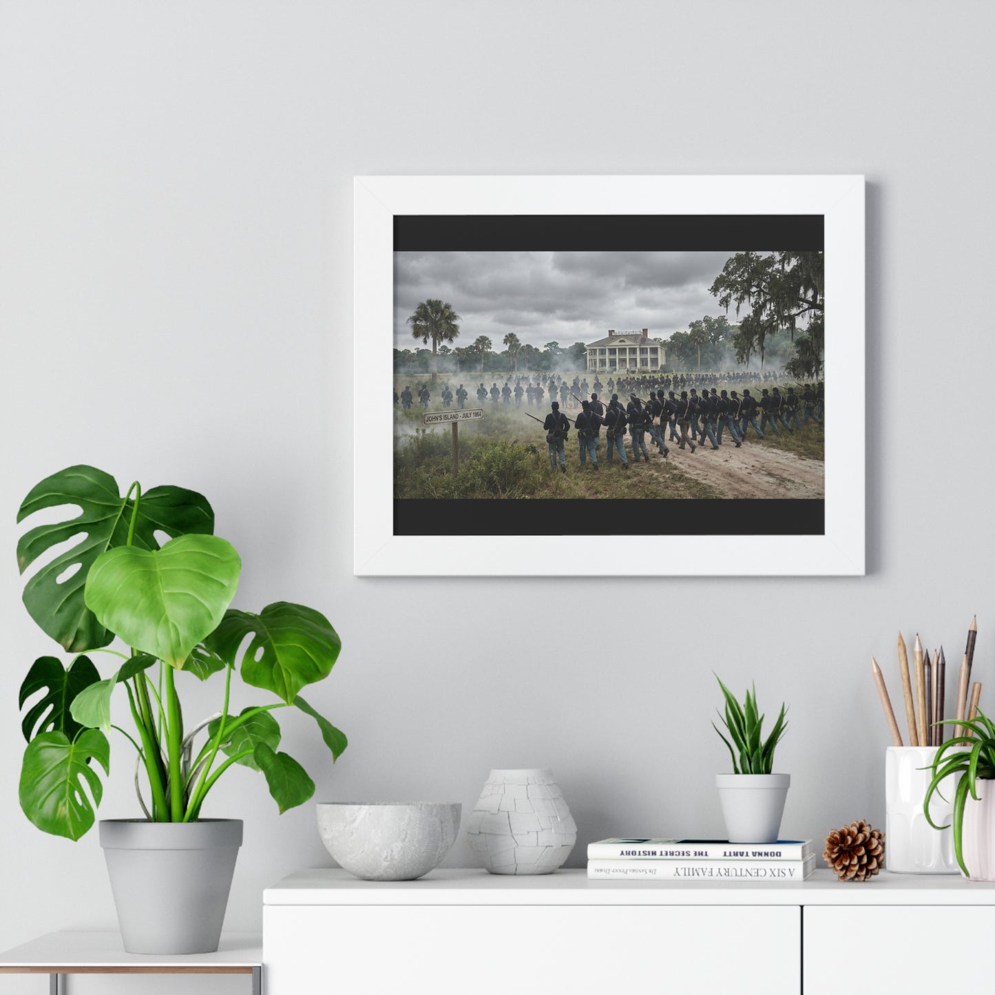 Framed Horizontal Poster — 26th UCS advancing on Johns Creek