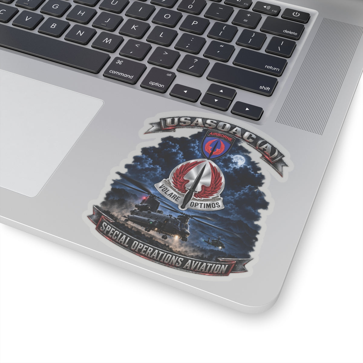 Kiss-Cut Stickers - USA Special Operations Aviation Command (Airborne) - SSI, DUI with Scene - 3D - Enhanced