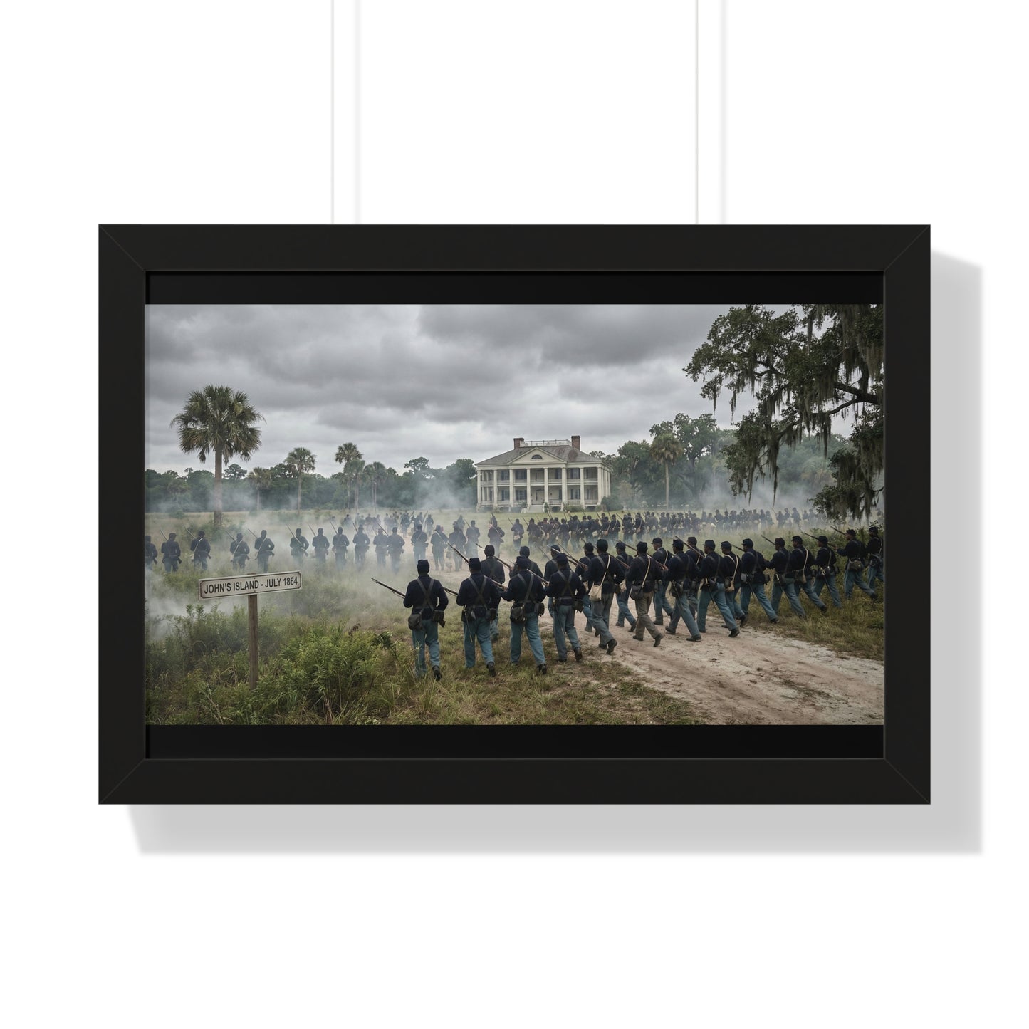 Framed Horizontal Poster — 26th UCS advancing on Johns Creek