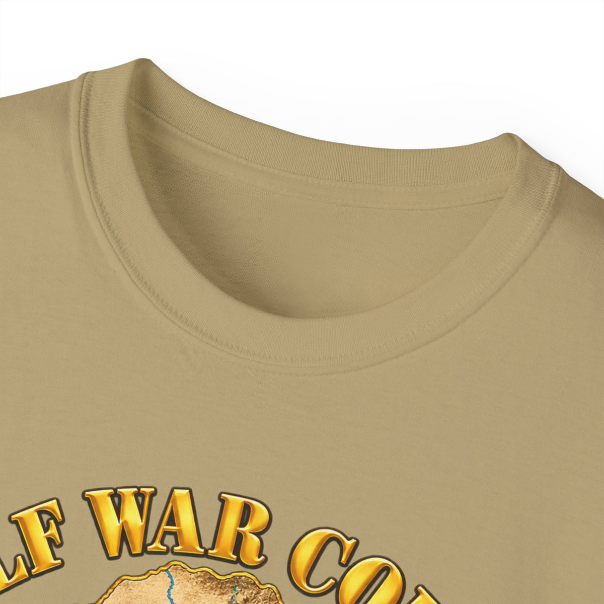 Unisex Ultra Cotton Tee - Army - Gulf War Combat - 1st Armored Divi - Old Ironsides - Veteran - Map w GULF SVC - 3D - Enhanced
