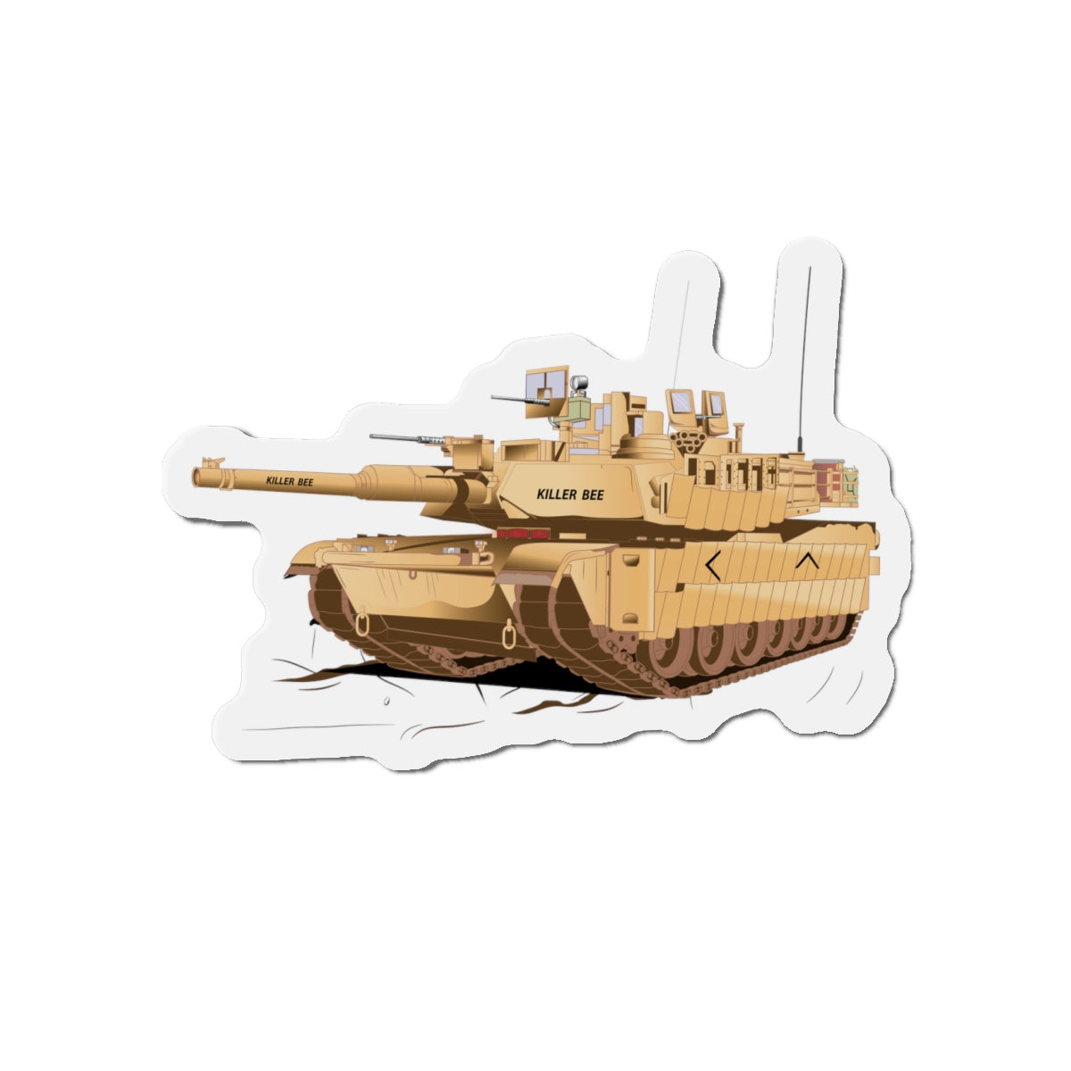 Tank Die-Cut Magnet - M1A1 Abrams Tank Design