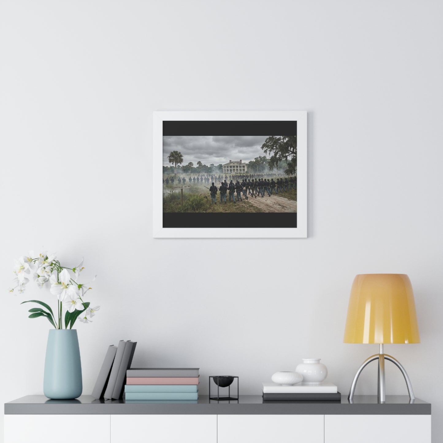 Framed Horizontal Poster — 26th UCS advancing on Johns Creek