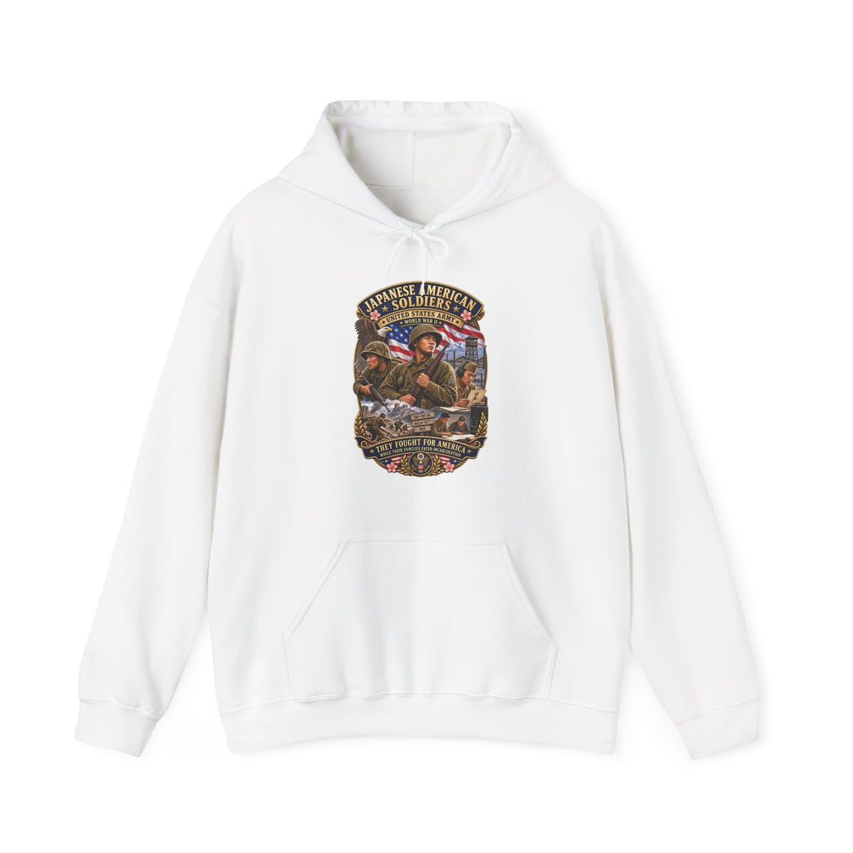 Hoodie — Japanese American WWII Soldiers - 3D - Enhanced