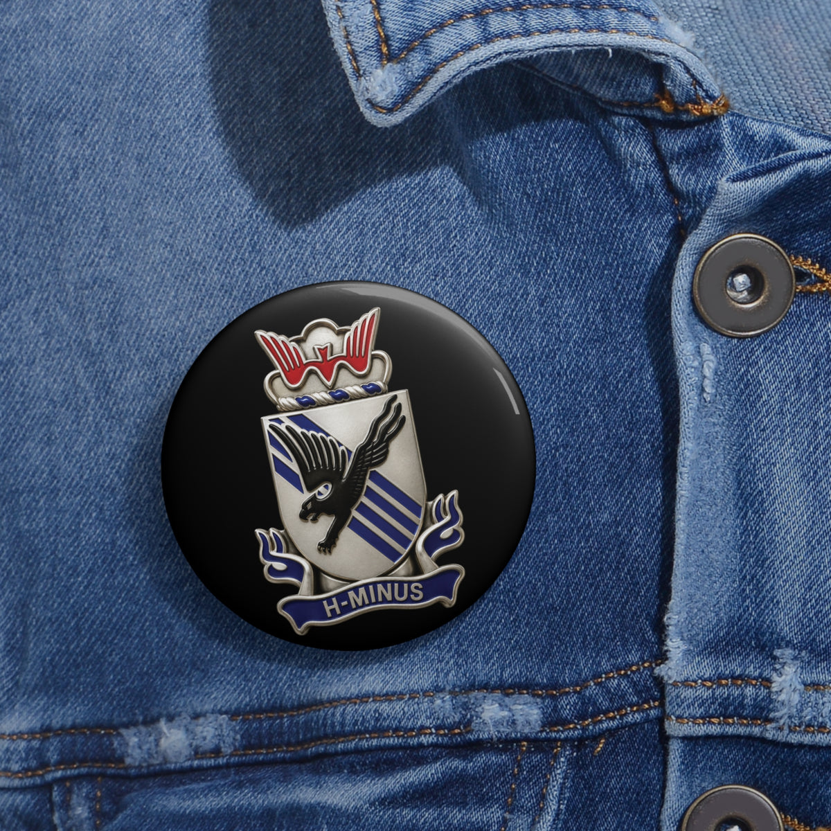 Custom Pin Buttons - Army - 505th Parachute Infantry Regiment (PIR) - DUI - 3D - Enhanced