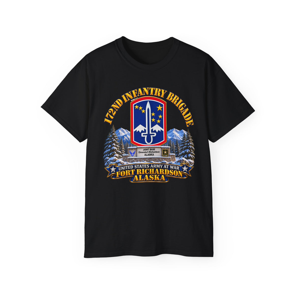 Unisex Ultra Cotton Tee - 172nd Infantry Brigade - Ft Richardson, Alaska - 3D - Enhanced