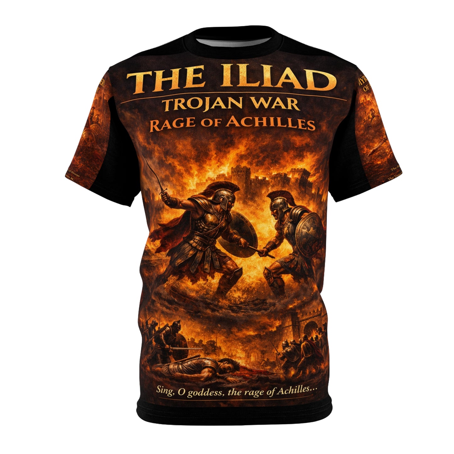 The ILiad - "RAGE OF ACHILLES" Tribute Tee — Trojan War - 1194–1184 BC