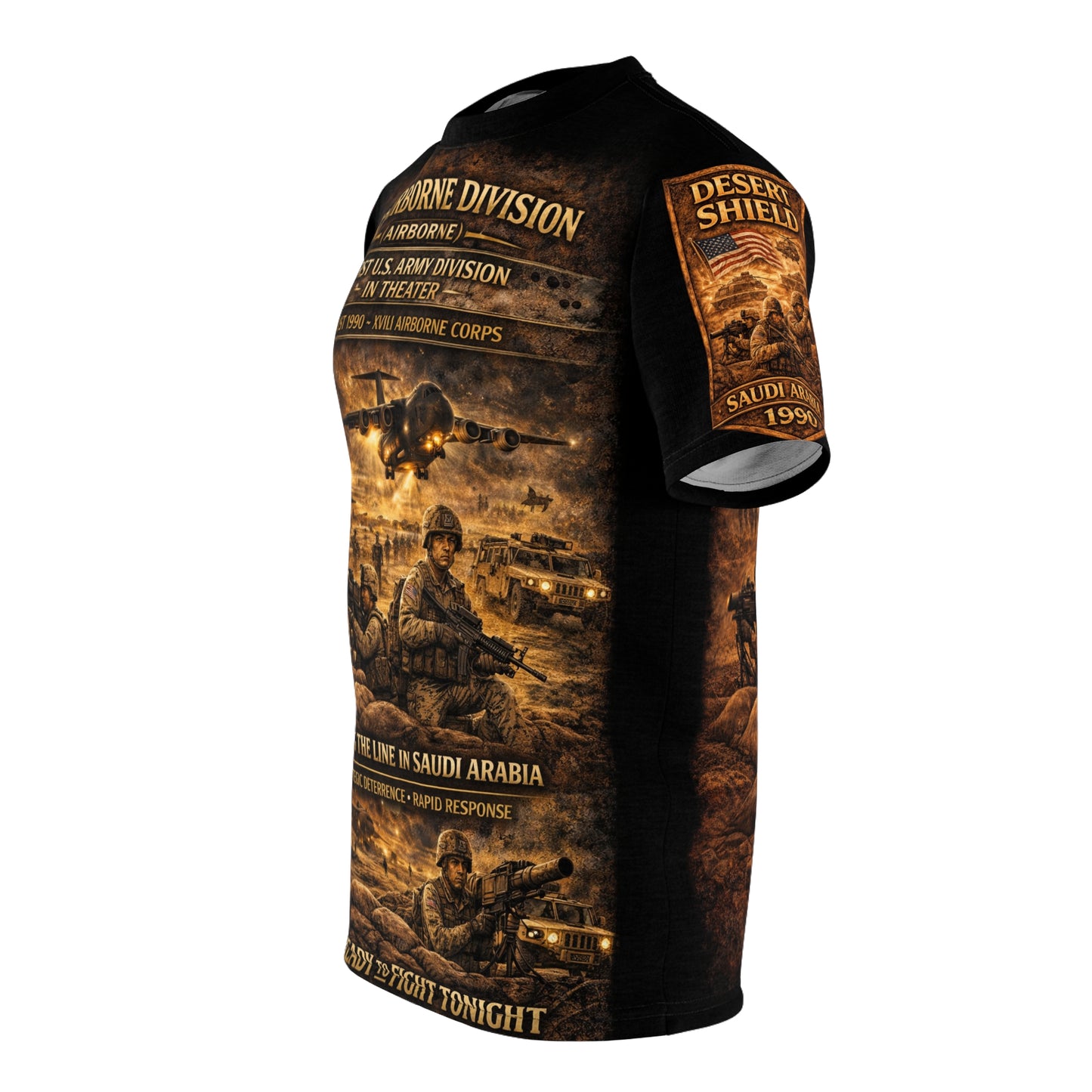 82nd Airborne Division Operation Desert Shield Tribute Tee — Saudi Arabia