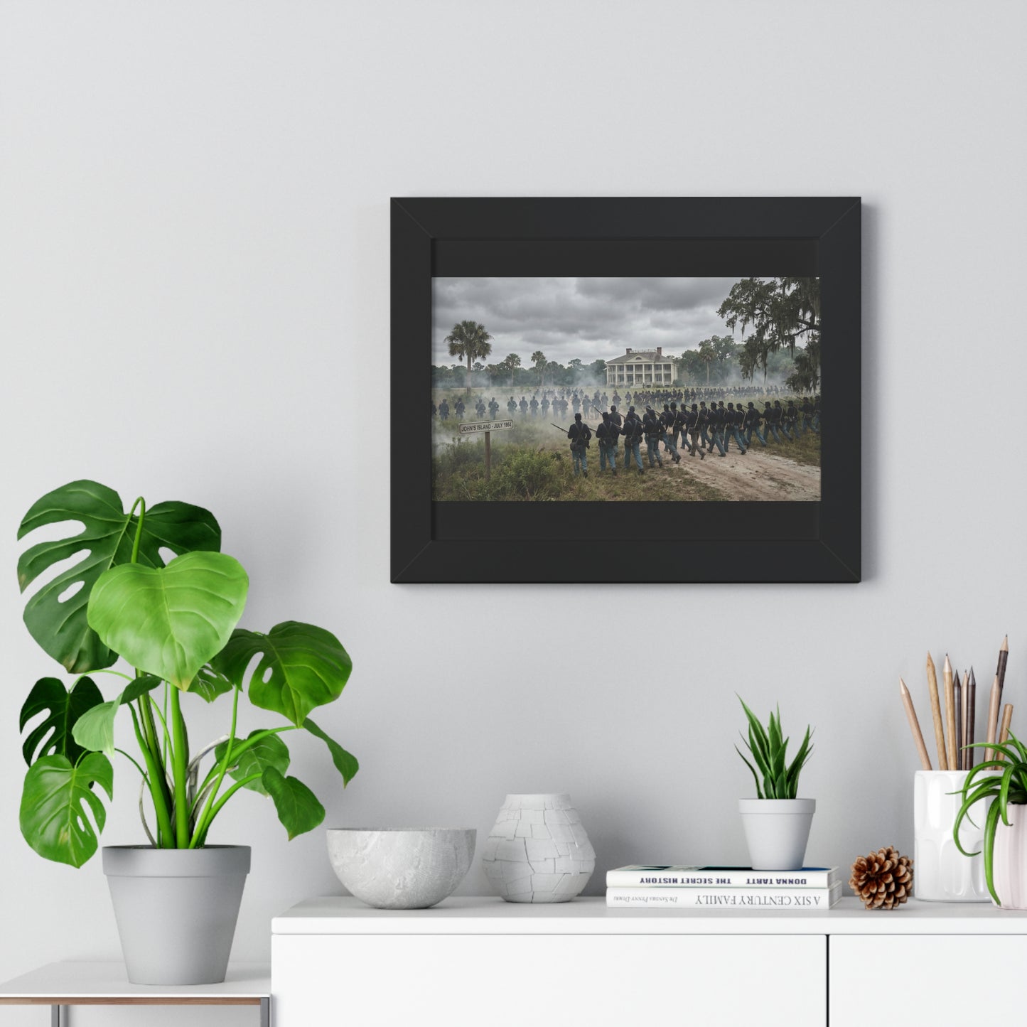 Framed Horizontal Poster — 26th UCS advancing on Johns Creek