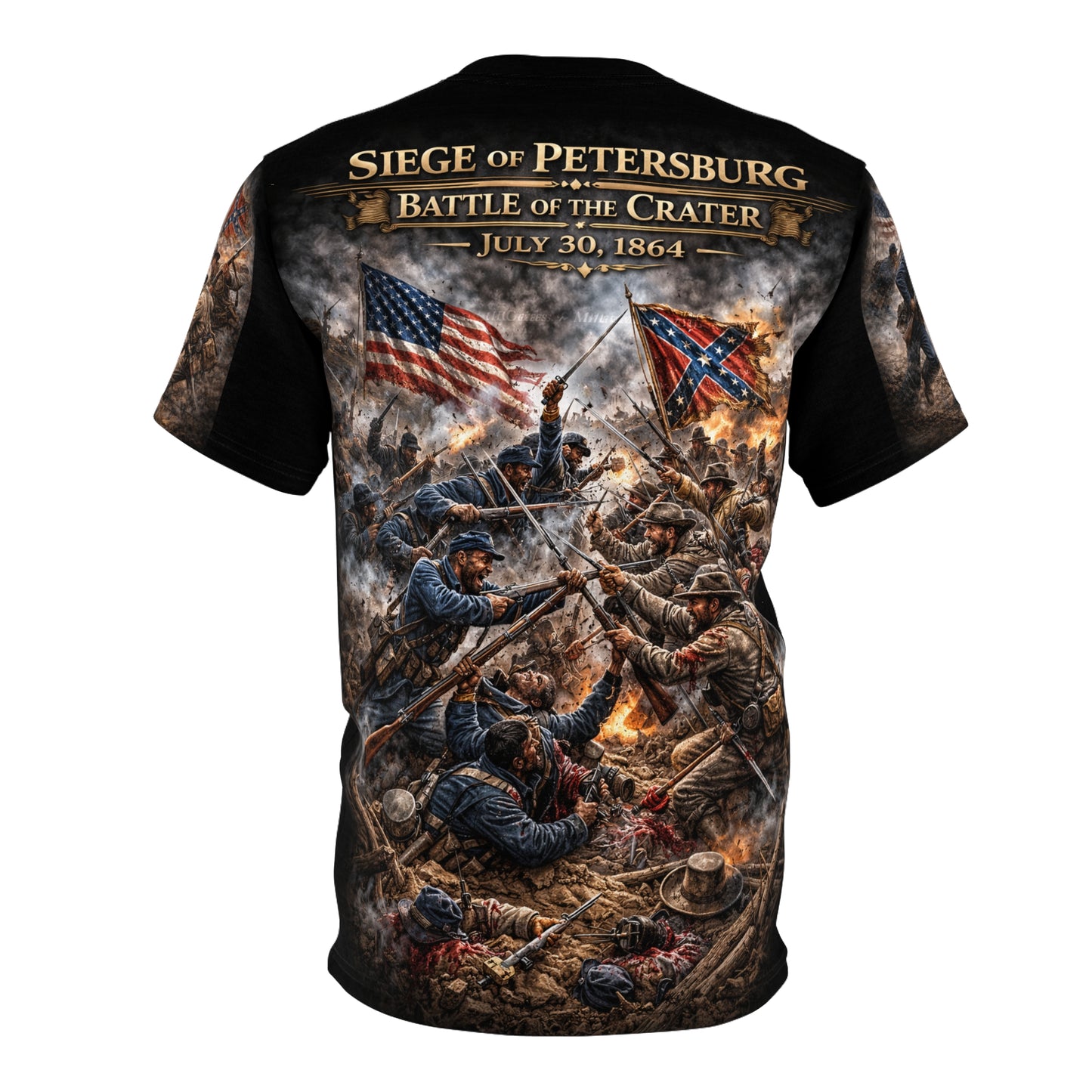 Civil War Tribute Tee — Siege of Petersburg, XXV Corps (USCT) & Mahone's Brigade — Battle of the Crater (July 30, 1864)