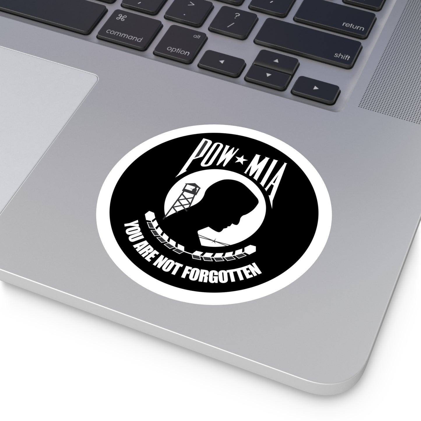 Round Stickers, Indoor\Outdoor POW/MIA Stickers - POWs/MIAs - YOU ARE NOT FORGOTTEN!