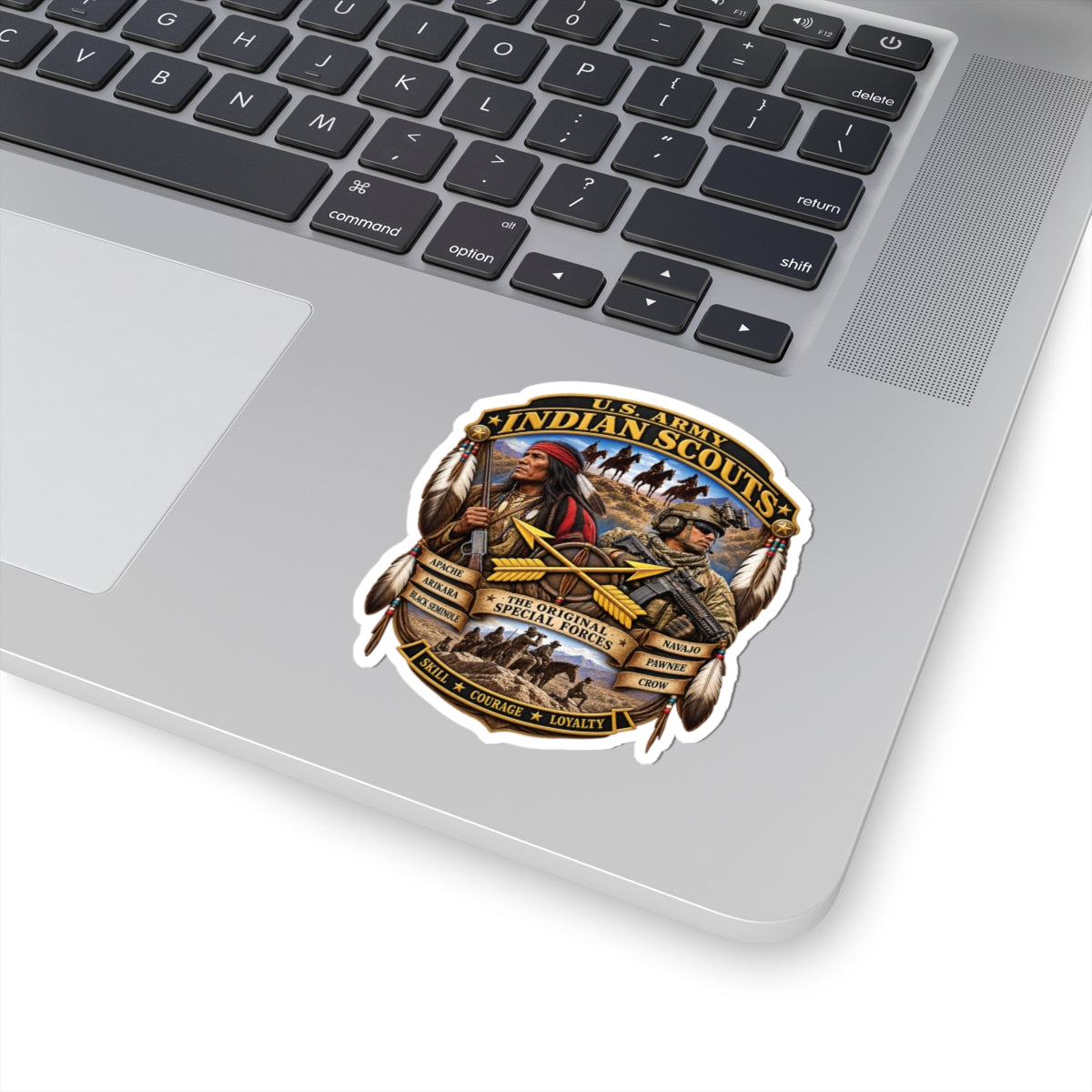 Kiss-Cut Stickers - United States Indian Scouts (USS) - Original Special Forces - 3D - Enhanced