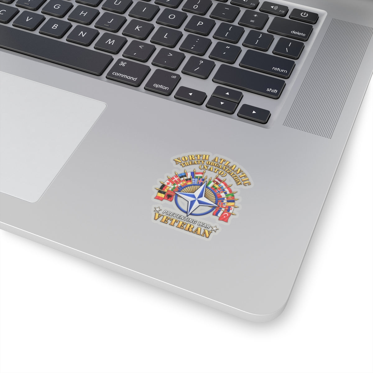 Kiss-Cut Stickers - NATO - Polished NATO Veteran - with flags - 3D - Transparent