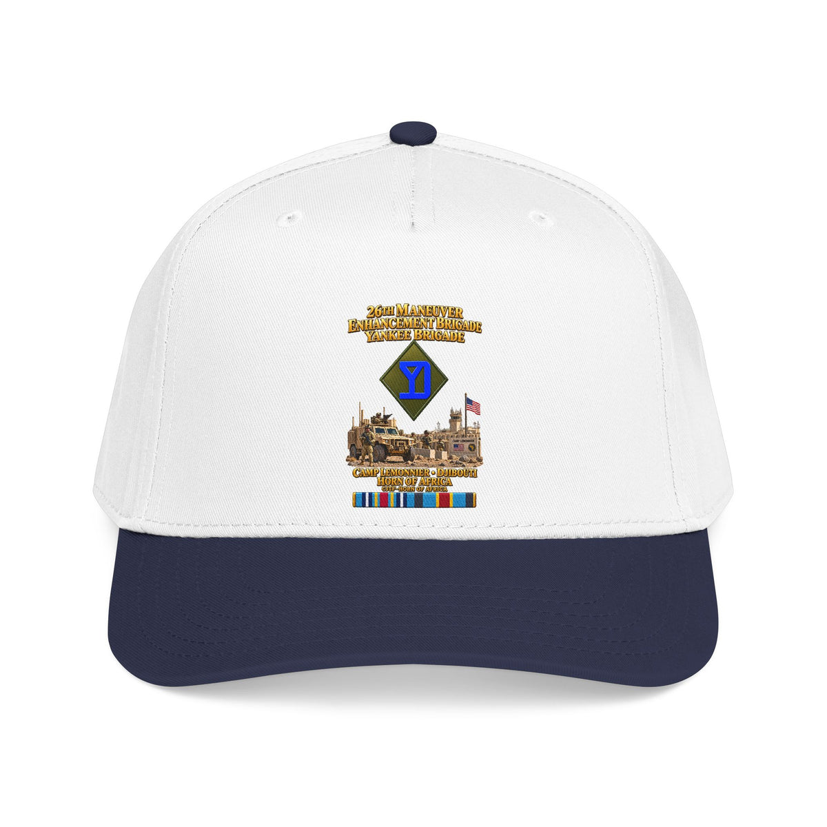 Mid Profile Baseball Cap - Army- 26th Maneuver Enhancement Brigade - Camp Lemonnier, Djibouti - Horn of Africa - CJTF - HOA - 3D - Enhanced