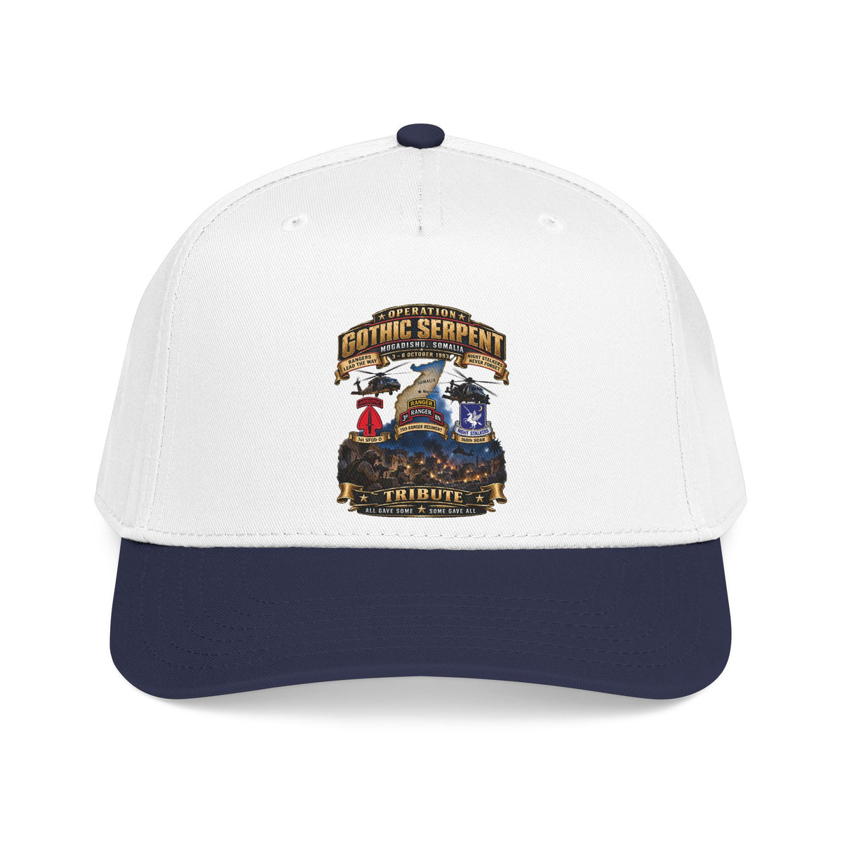Mid Profile Baseball Cap - Operation Gothic Serpent - Mogadishi, Somalia - 3-6 Oct 1993 Tribute - 3D - Enhanced