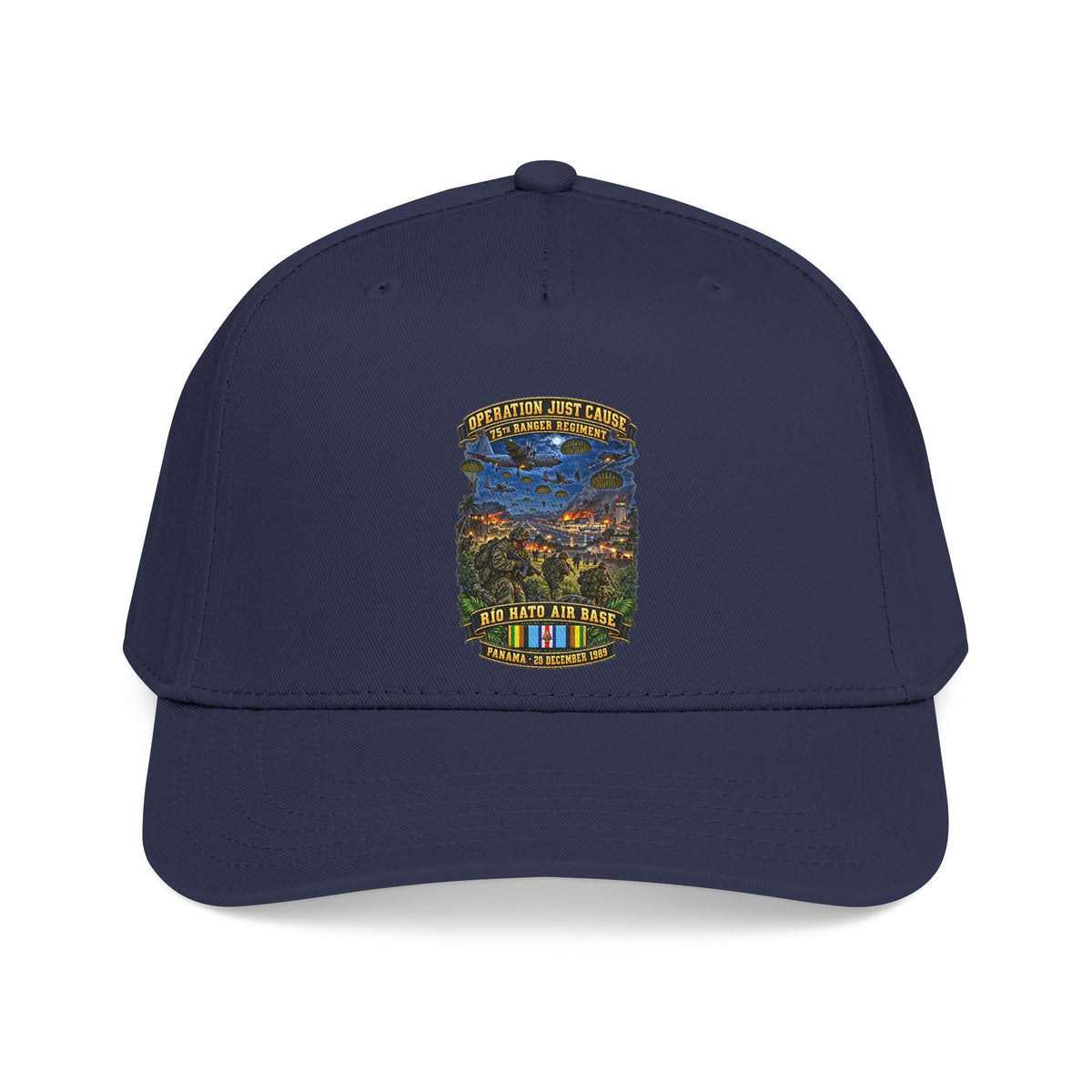 Mid Profile Baseball Cap - SOF - Operation Just Cause  - Panama Invasion 1989 - 75th Ranger Rgt - Rio Hato Air Base - 3D - Enhanced