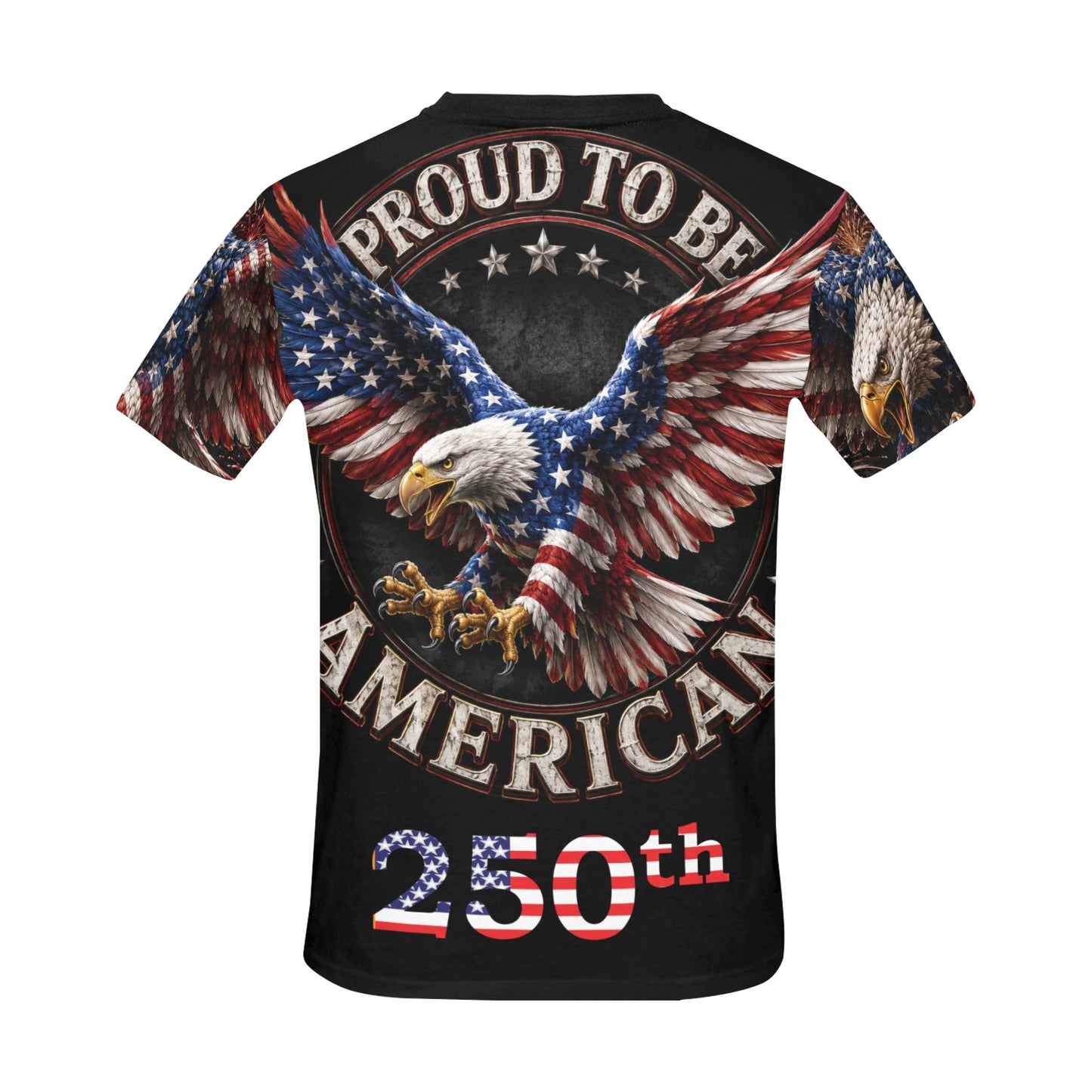 Proud to be American - 250th anniversary w Fireworks Men's All Over Print Crew Neck T-Shirt