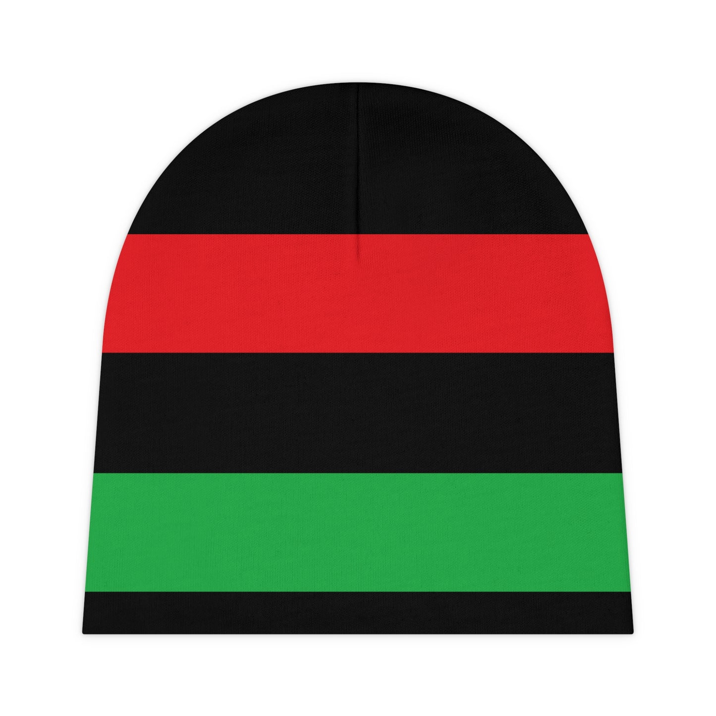 Baby Beanie (AOP) - Red Black Green Panel