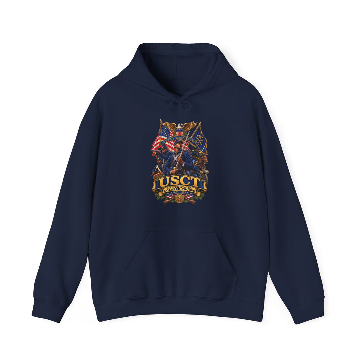 Hoodie — United States Colored Troops (USCT) - Civil War - 3D - Enhanced