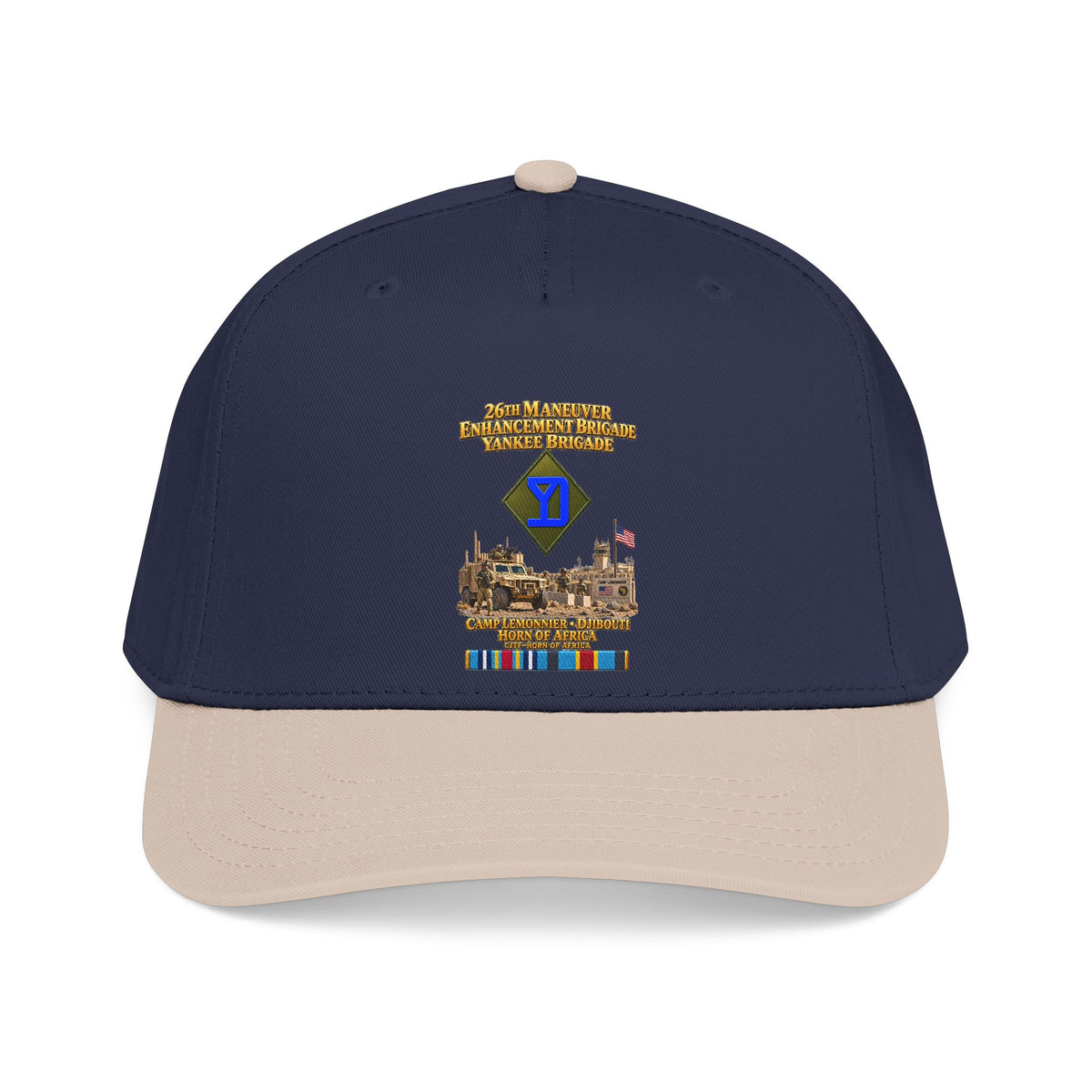 Mid Profile Baseball Cap - Army- 26th Maneuver Enhancement Brigade - Camp Lemonnier, Djibouti - Horn of Africa - CJTF - HOA - 3D - Enhanced
