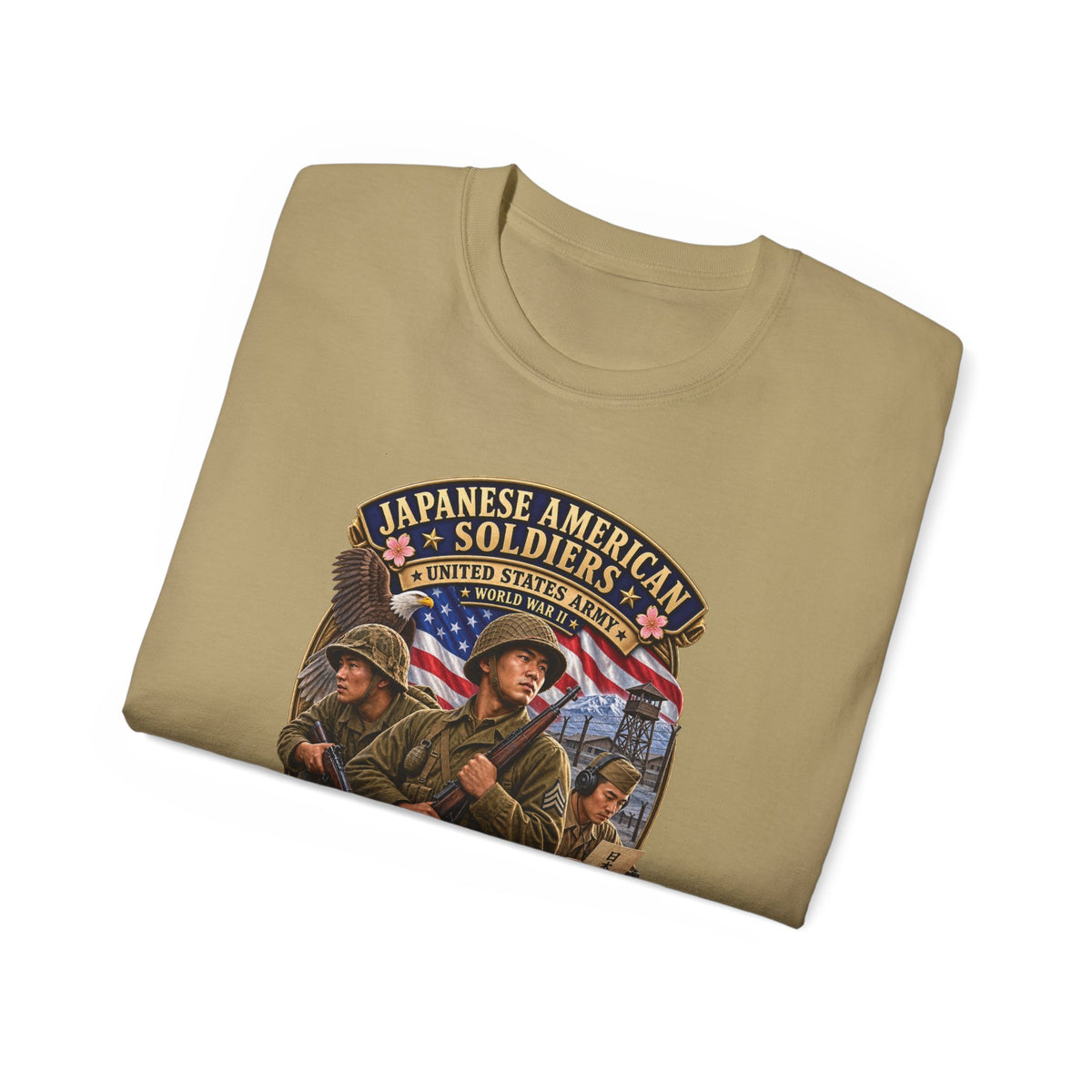 Unisex Ultra Cotton Tee - Japanese American WWII Soldiers - 3D - Enhanced