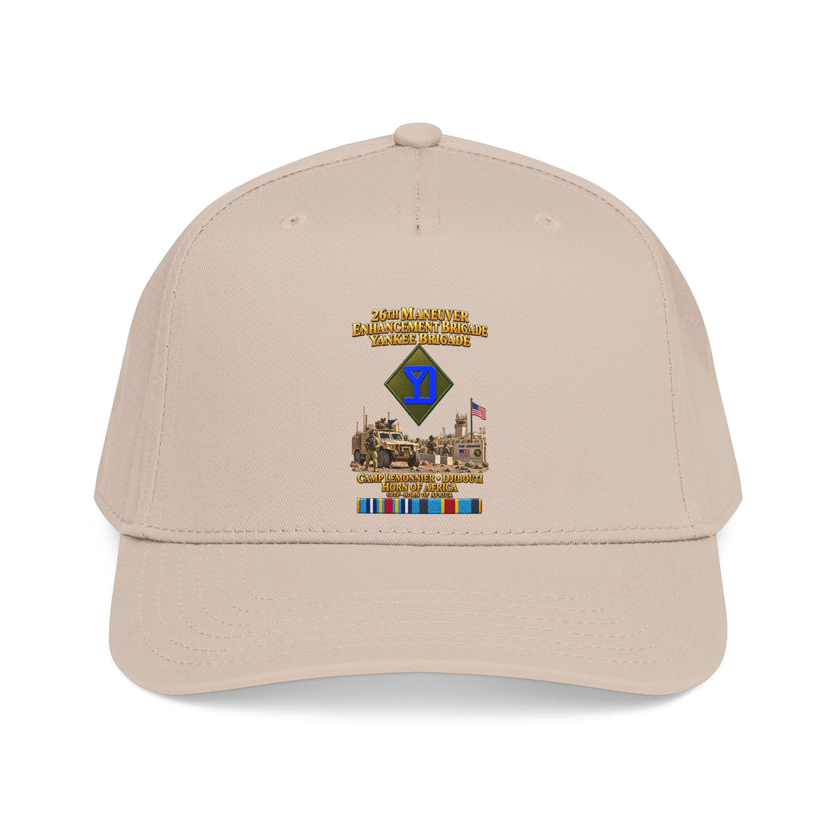 Mid Profile Baseball Cap - Army- 26th Maneuver Enhancement Brigade - Camp Lemonnier, Djibouti - Horn of Africa - CJTF - HOA - 3D - Enhanced