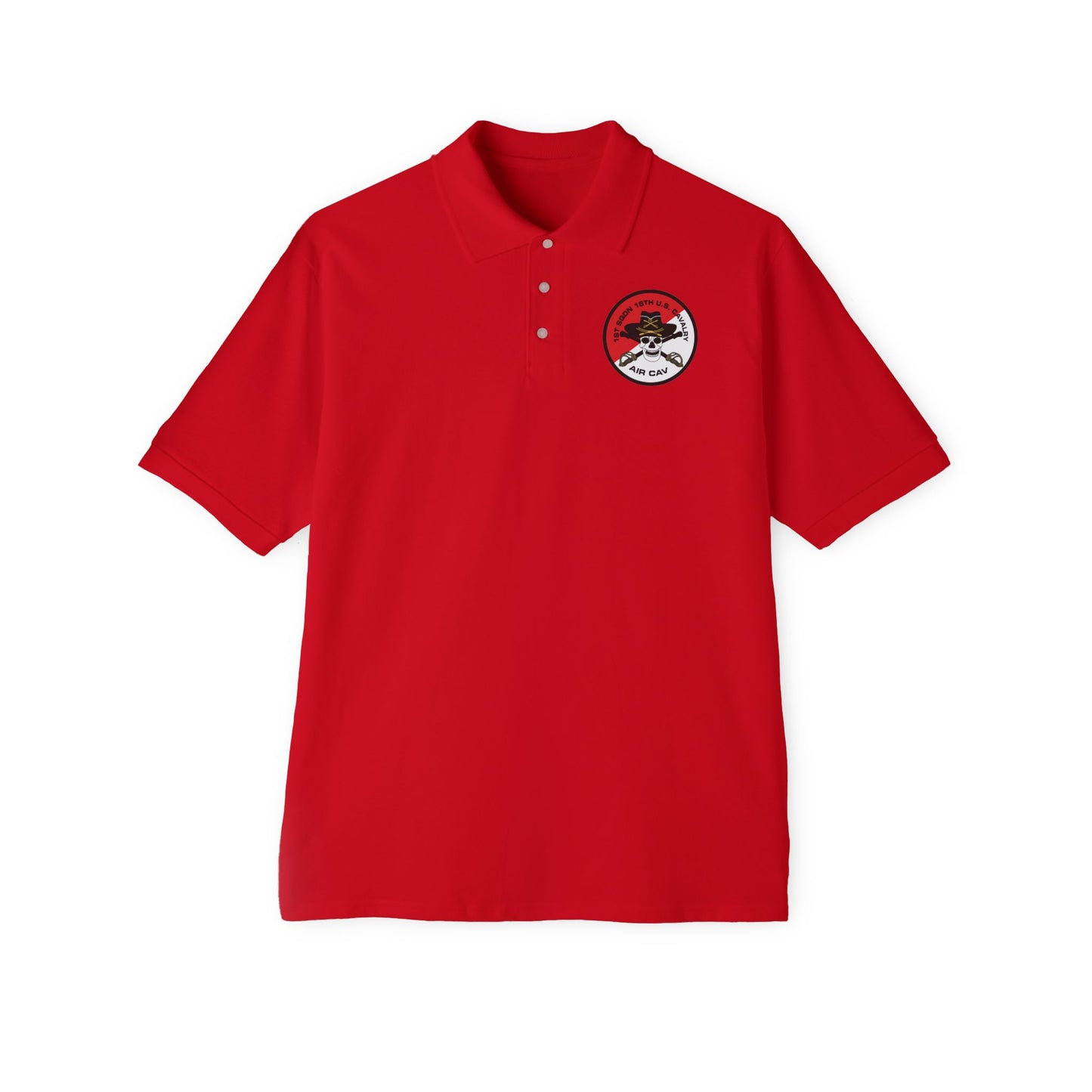 Men's Casual Piqué Polo - 1st Squadron, 18th U.S Cavalry X 300