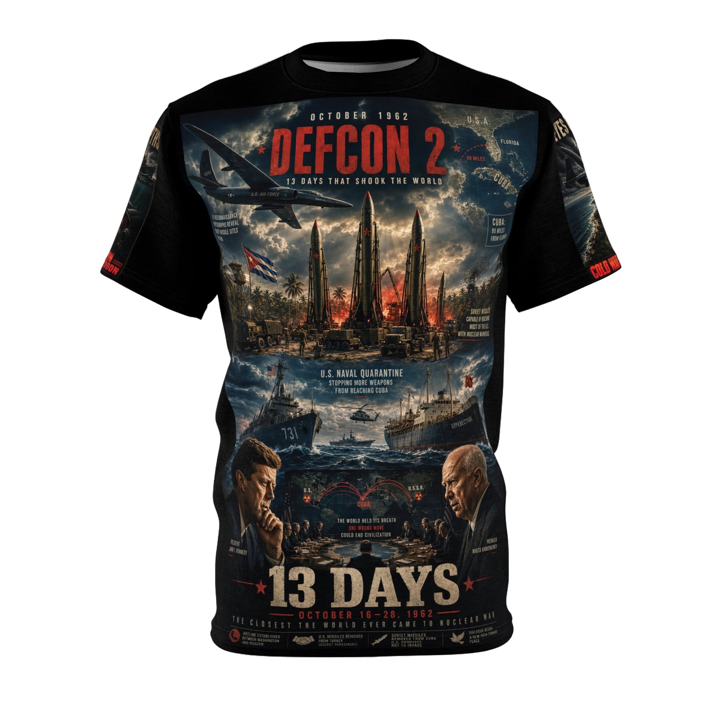 Cuban Missile Crisis Tribute Tee — "One Decision Away from World War III"