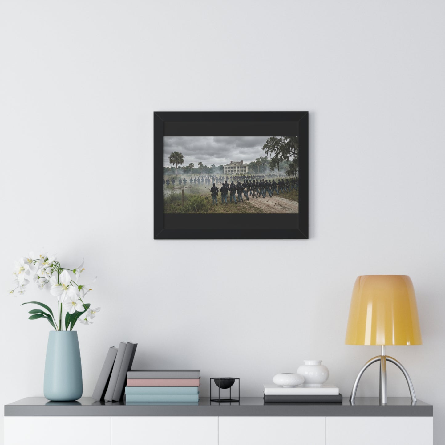 Framed Horizontal Poster — 26th UCS advancing on Johns Creek