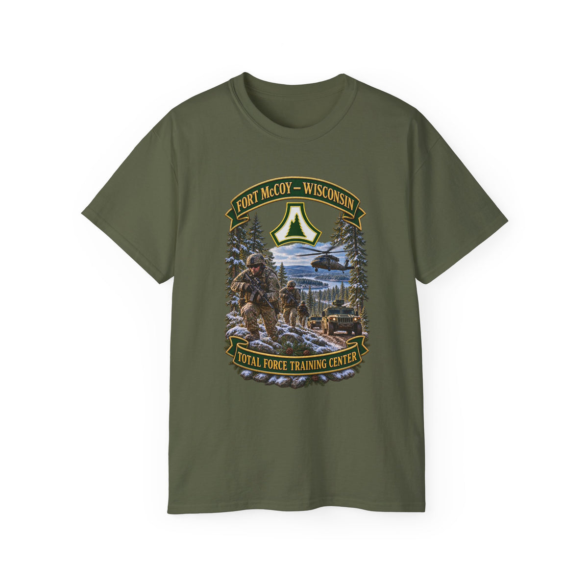 Unisex Ultra Cotton Tee - Fort McCoy, Wisconsin - DUI - Total Force Training Center - 3D - Enhanced