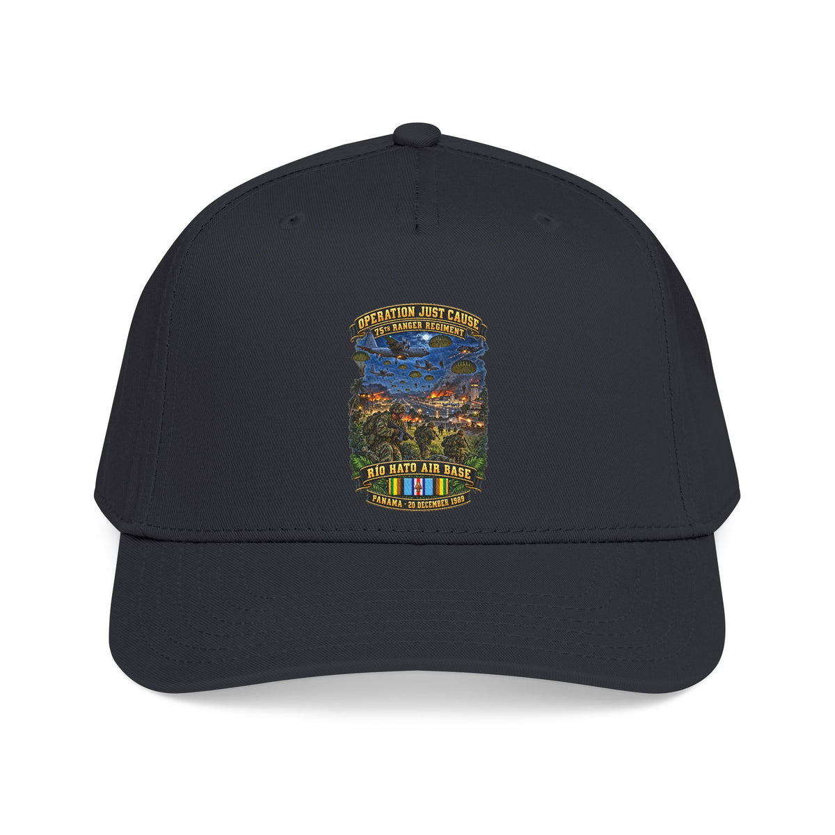 Mid Profile Baseball Cap - SOF - Operation Just Cause  - Panama Invasion 1989 - 75th Ranger Rgt - Rio Hato Air Base - 3D - Enhanced