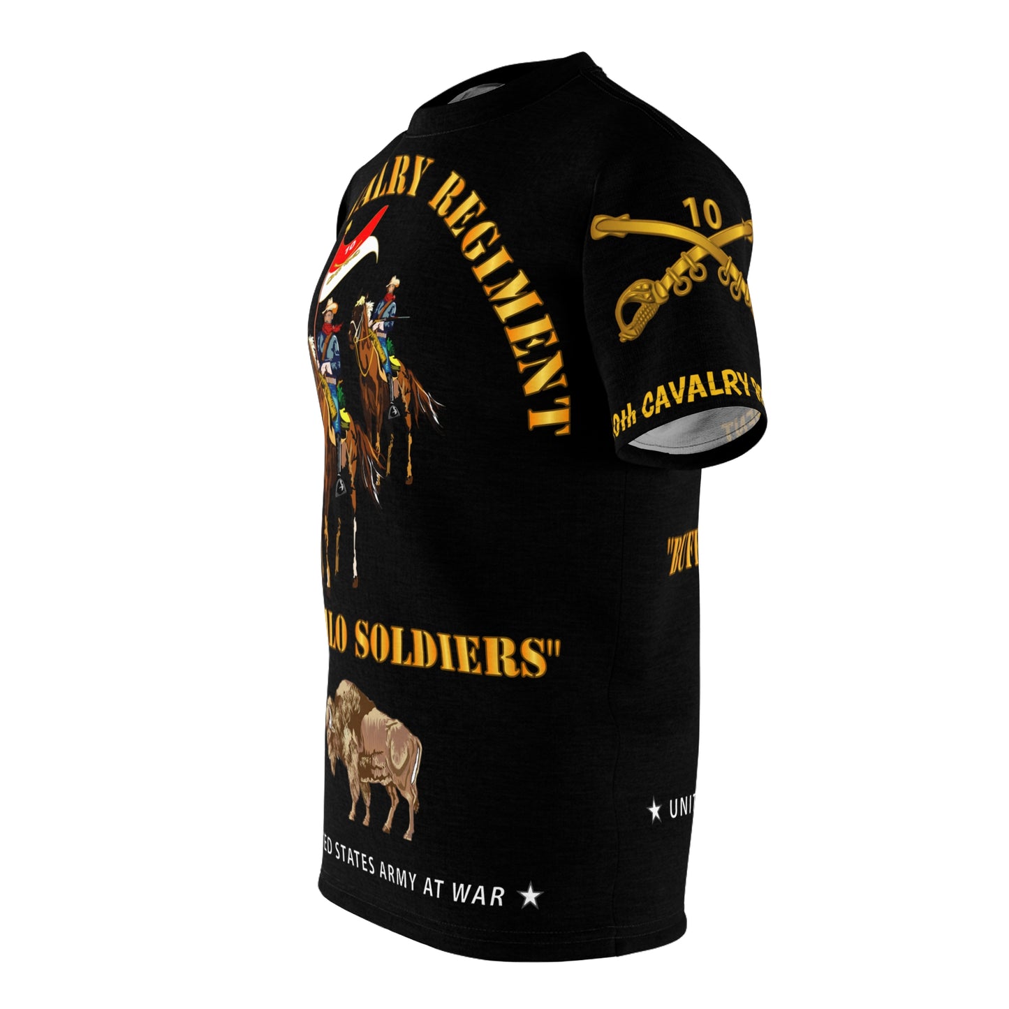 AOP - Army - 10th Cavalry Regiment with Cavalrymen and Guidon, Buffalo Soldiers