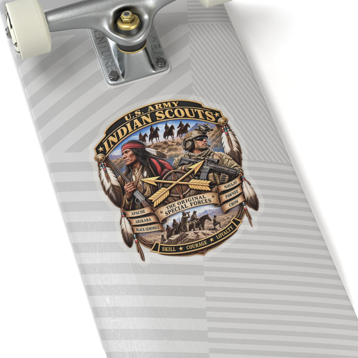Kiss-Cut Stickers - United States Indian Scouts (USS) - Original Special Forces - 3D - Enhanced