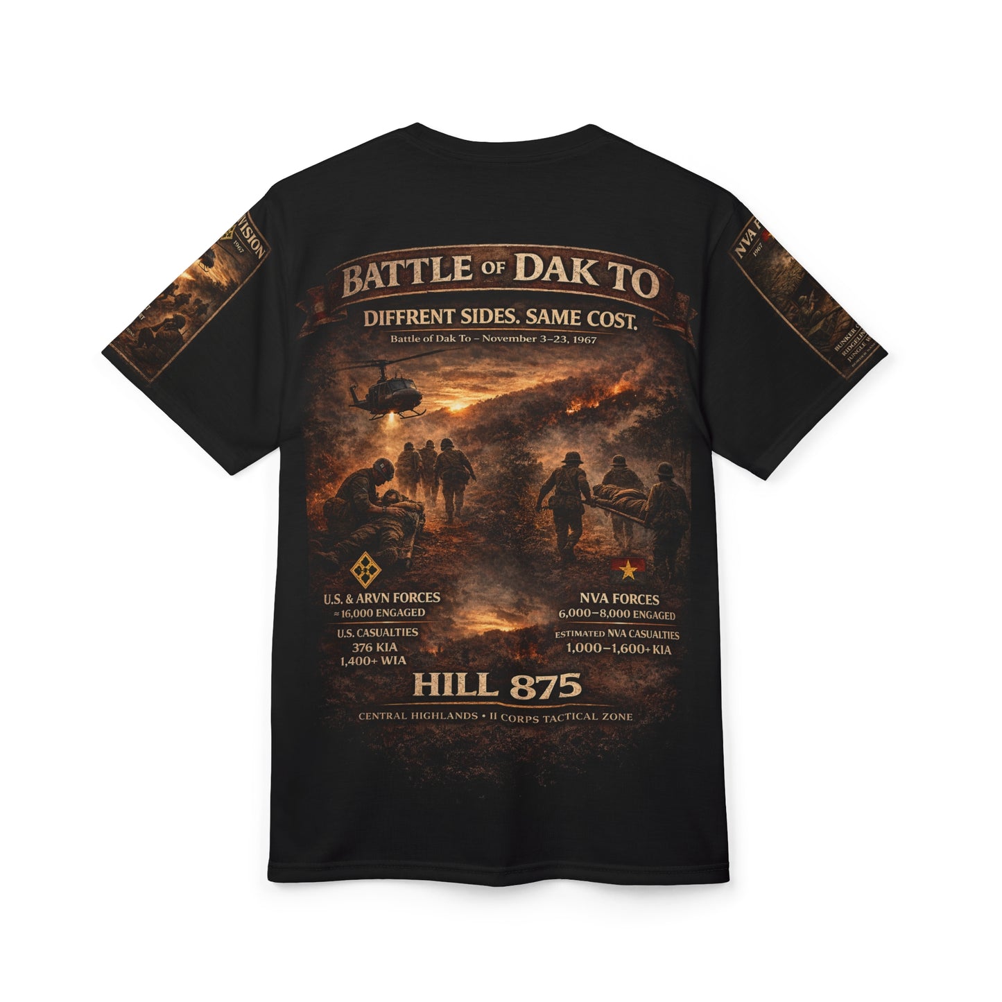 4th Infantry Division Vietnam Tribute Tee — Battle of Dak To (Nov 1967)
