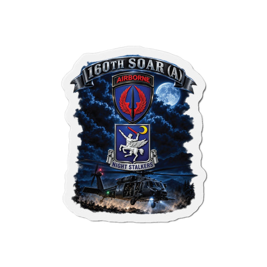 Die-Cut Magnets — USASOAC - SSI, 160th Special Operations Regiment Airborne  DUI with Scene Blackhawk - 3D - Enhanced
