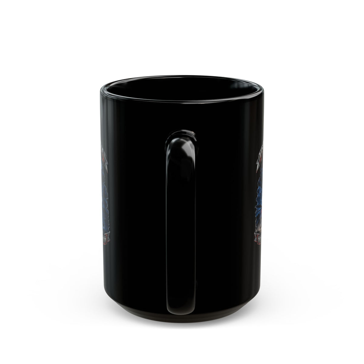 Black Mug  (15oz) - USA Special Operations Aviation Command (Airborne) - SSI, DUI with Scene - 3D - Enhanced
