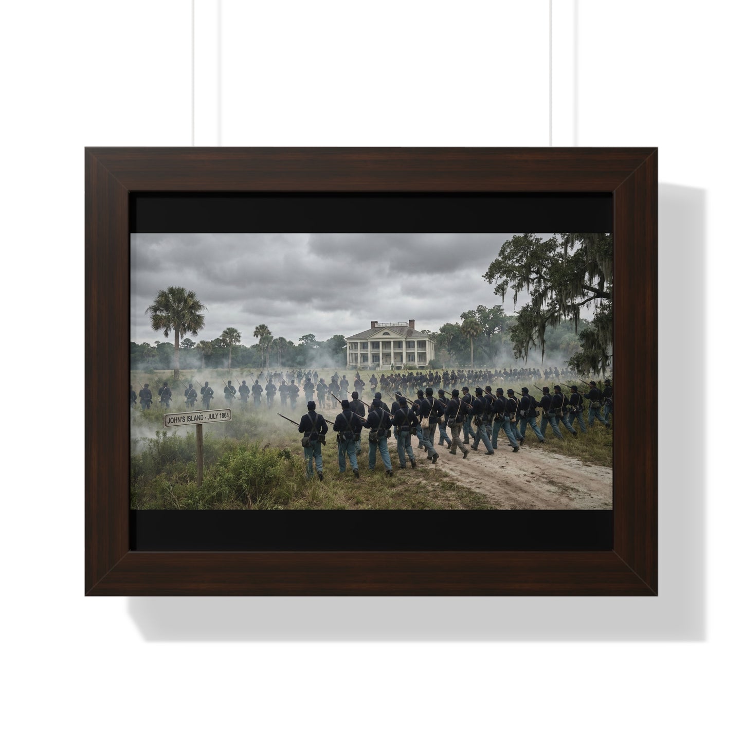 Framed Horizontal Poster — 26th UCS advancing on Johns Creek