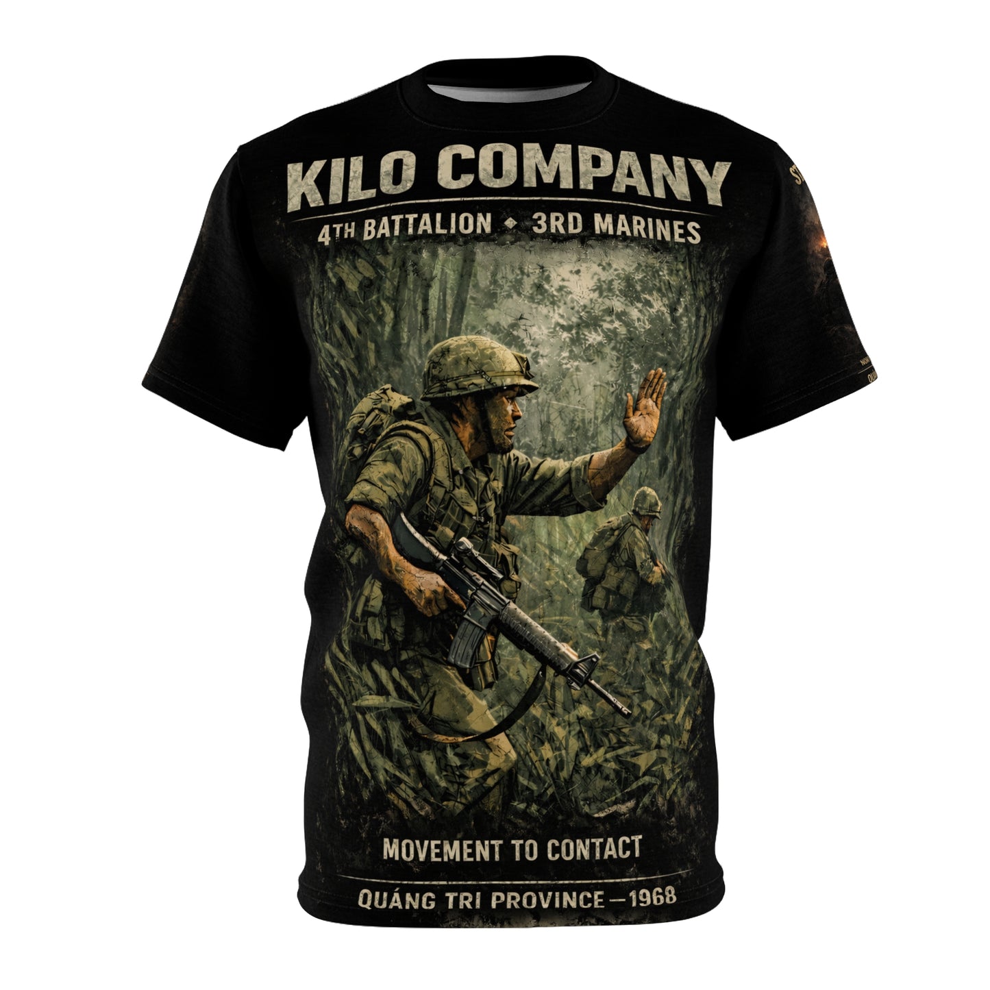 Kilo Company 4/3/3 Marines Tribute Tee — "Movement to Contact" 1st Platoon