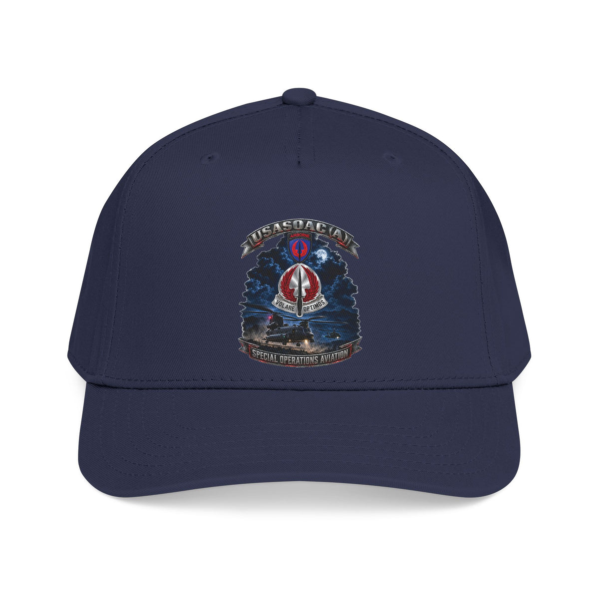 Mid Profile Baseball Cap - USA Special Operations Aviation Command (Airborne) - SSI, DUI with Scene - 3D - Enhanced