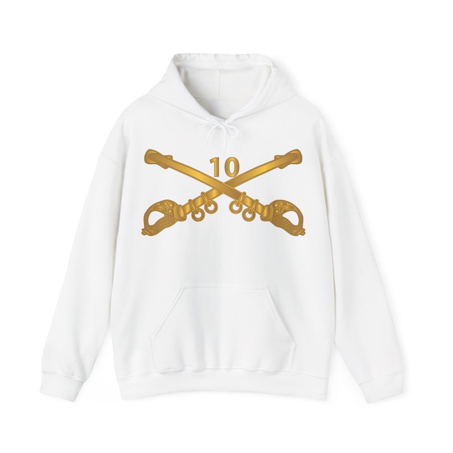 Unisex Heavy Blend Hooded Sweatshirt - Army - 10th Cavalry Branch wo Txt