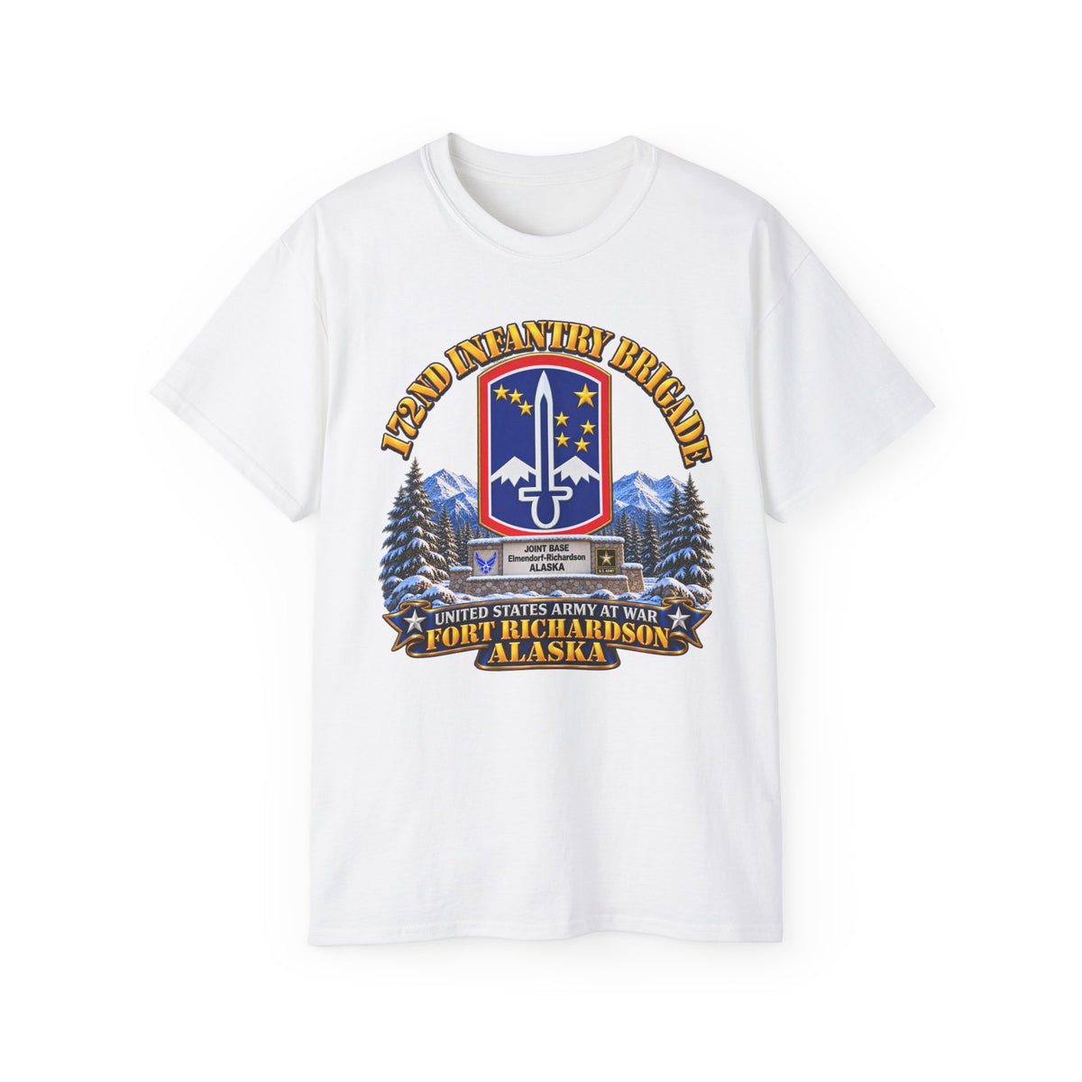 Unisex Ultra Cotton Tee - 172nd Infantry Brigade - Ft Richardson, Alaska - 3D - Enhanced