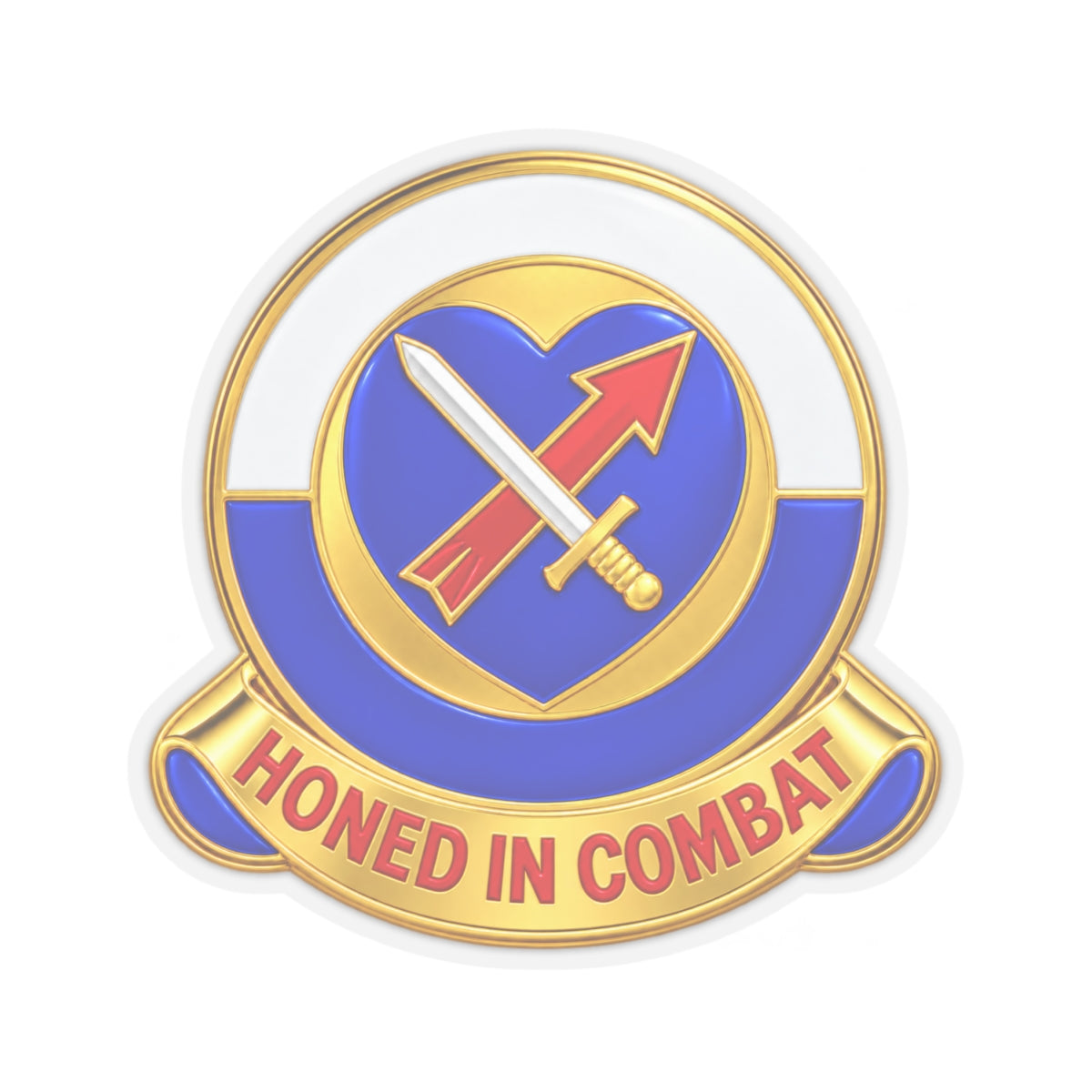 Kiss-Cut Stickers - Army - XXIV Corps - DUI without Text - 3D - Transparent