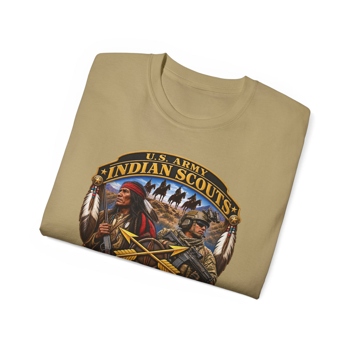 Unisex Ultra Cotton Tee - United States Indian Scouts (USS) - Original Special Forces - 3D - Enhanced