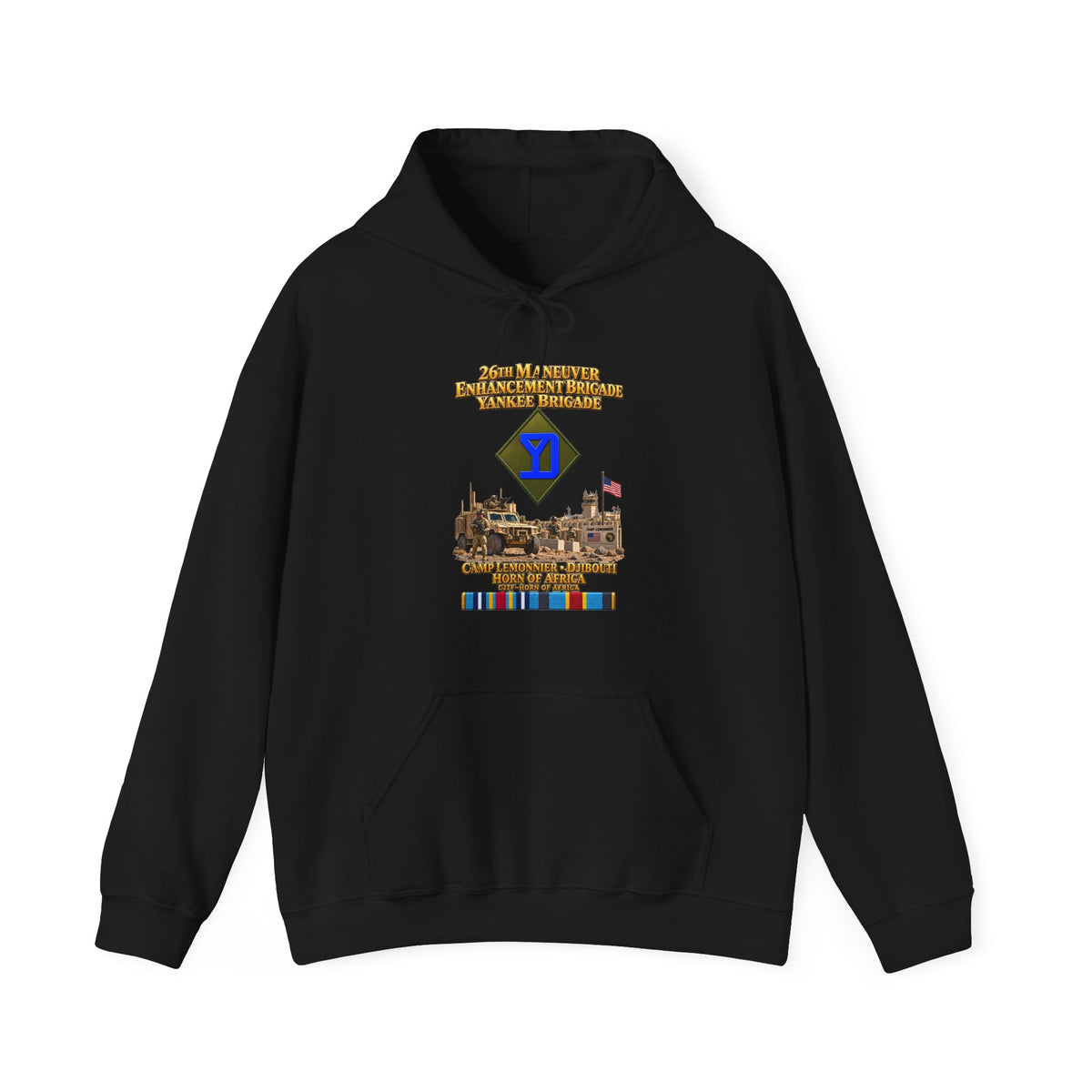 Hoodie — Army- 26th Maneuver Enhancement Brigade - Camp Lemonnier, Djibouti - Horn of Africa - CJTF - HOA - 3D - Enhanced