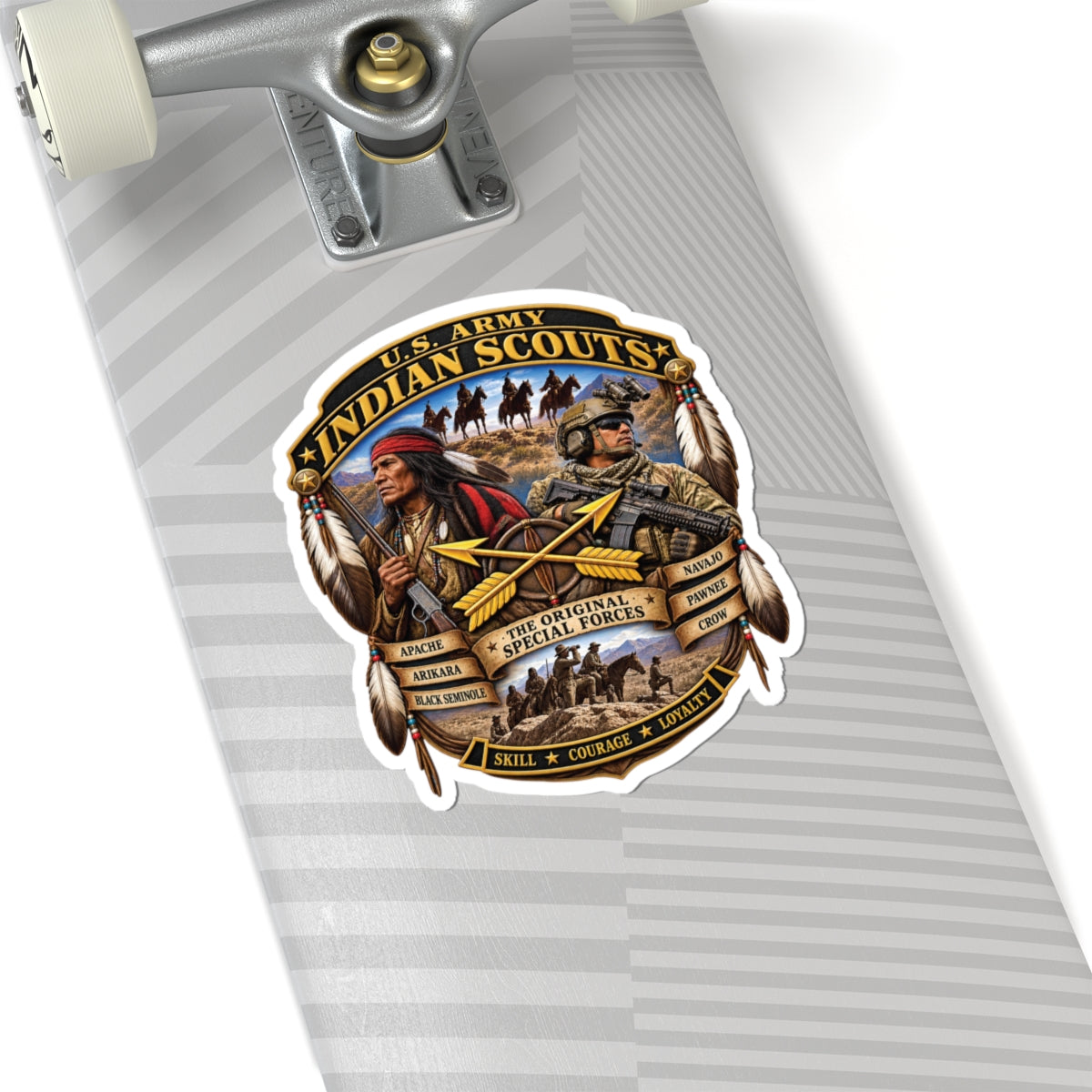 Kiss-Cut Stickers - United States Indian Scouts (USS) - Original Special Forces - 3D - Enhanced